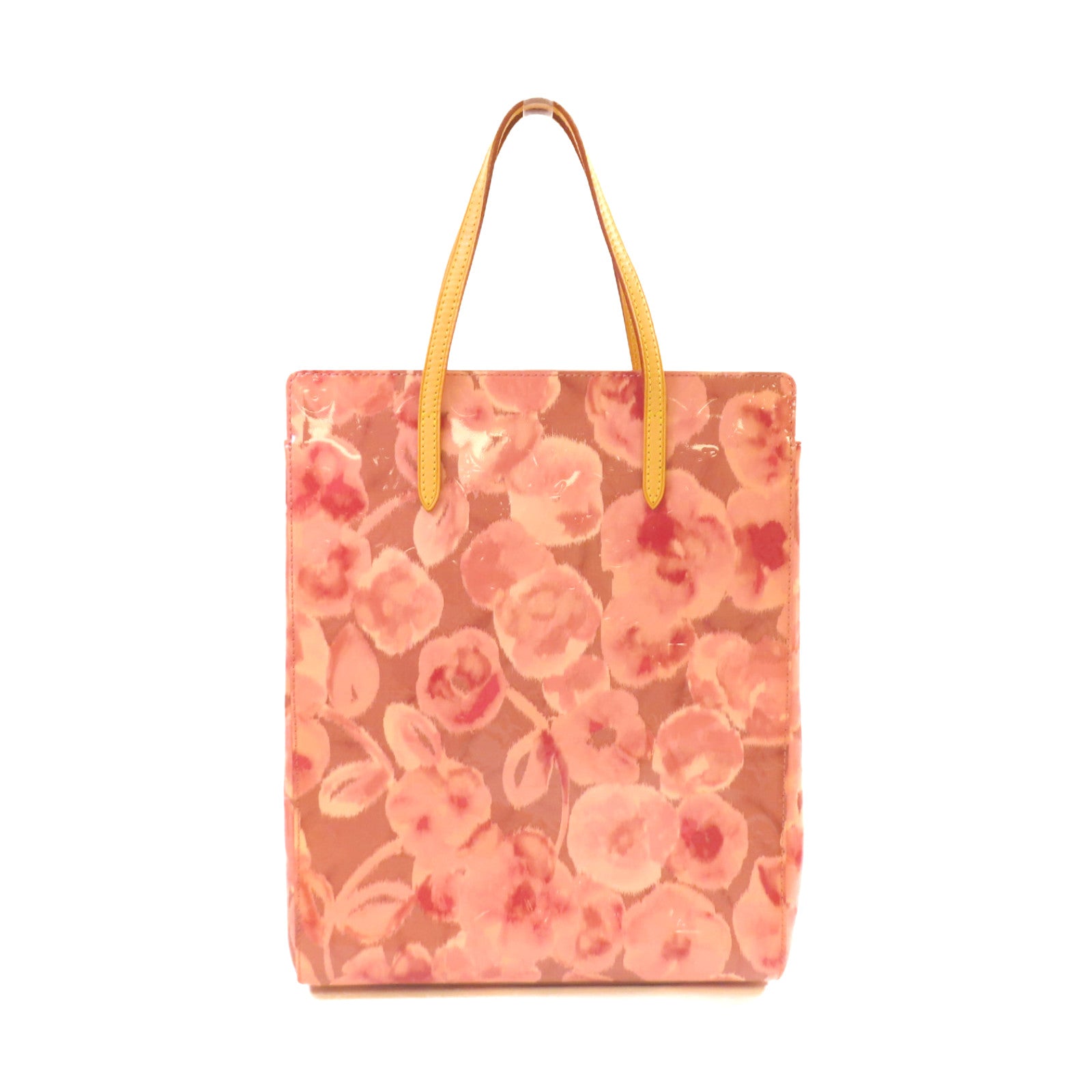 LOUIS VUITTON 【激減優惠】Monogram Vernis Ikat Flower Catalina NS Tote Bag金扣肩背包袋粉紅色