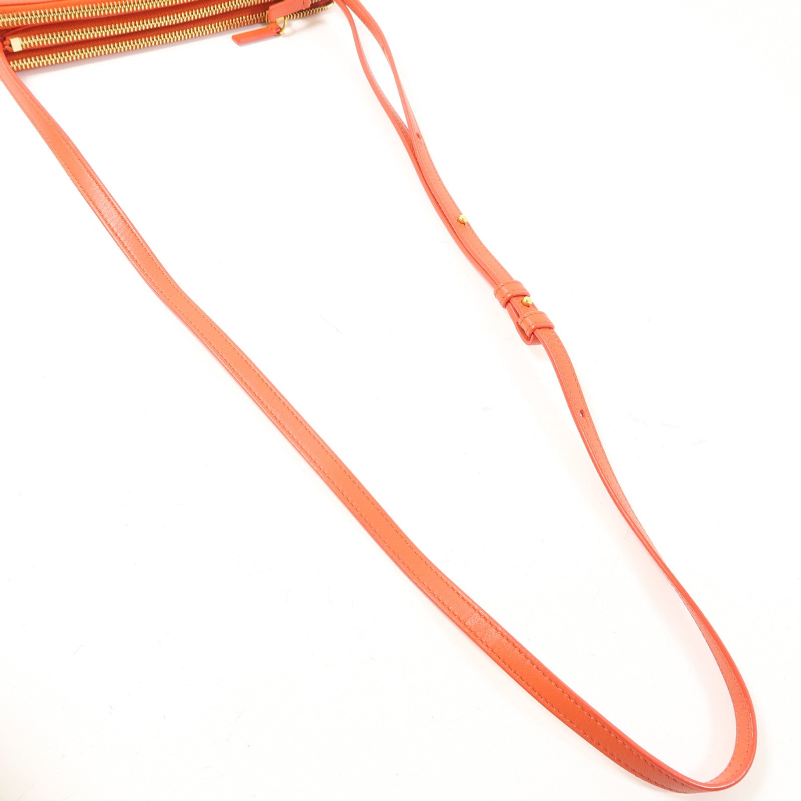 CELINE 【激減優惠】羊皮皮革Trio金扣肩背袋紅色