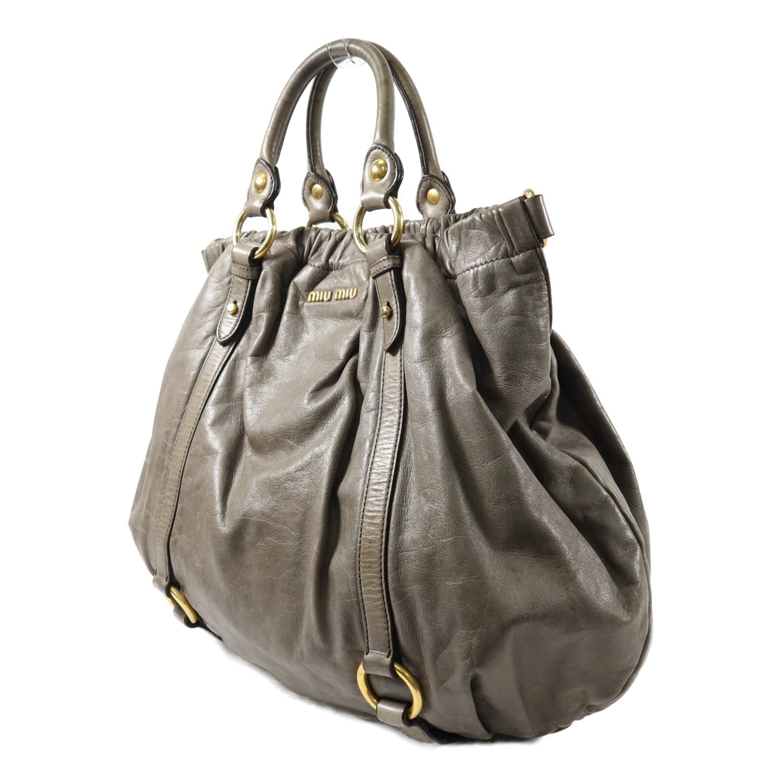Miu Miu 牛皮皮革2 Way Shoulder手挽肩背兩用袋