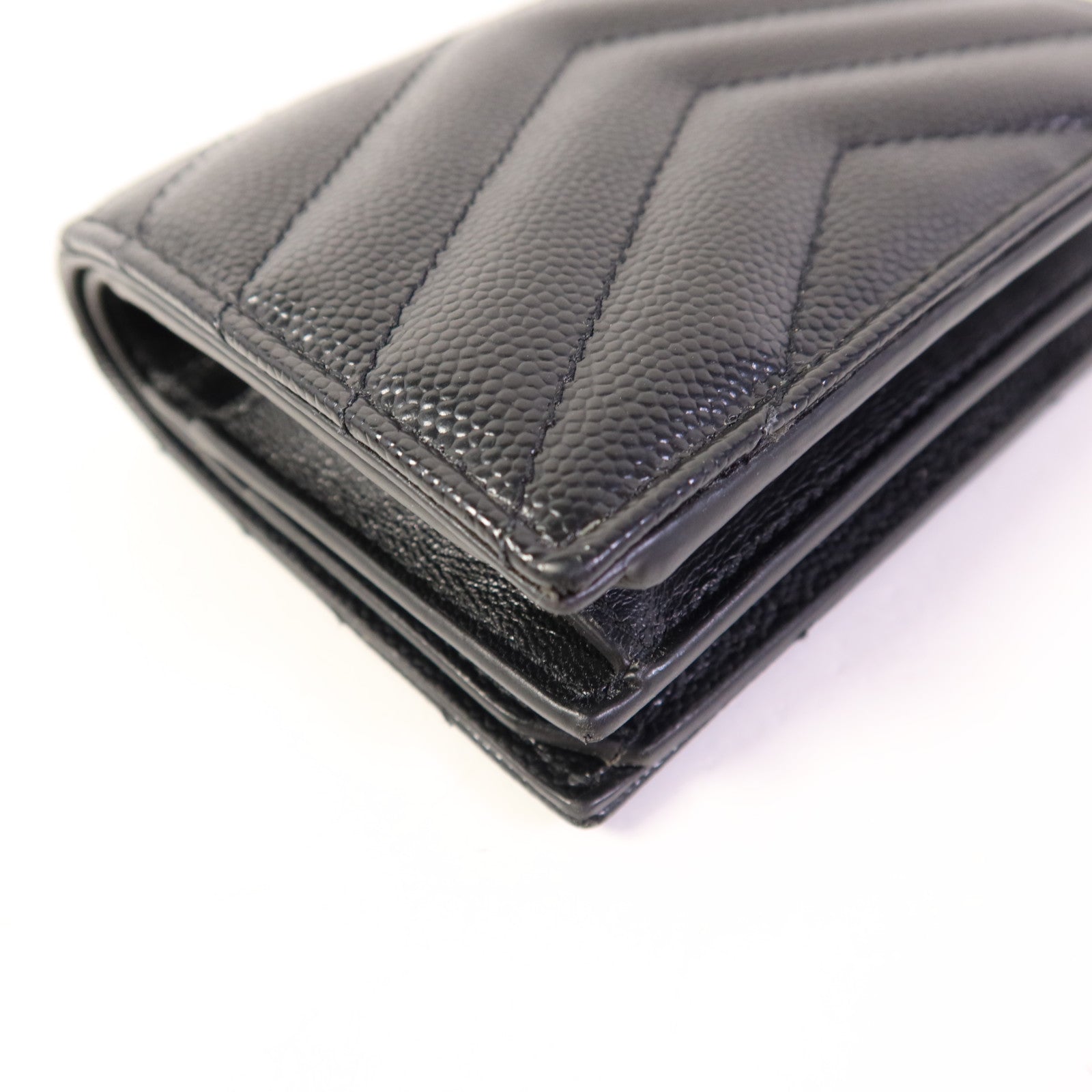 SAINT LAURENT 牛皮皮革Wallet金扣錢包