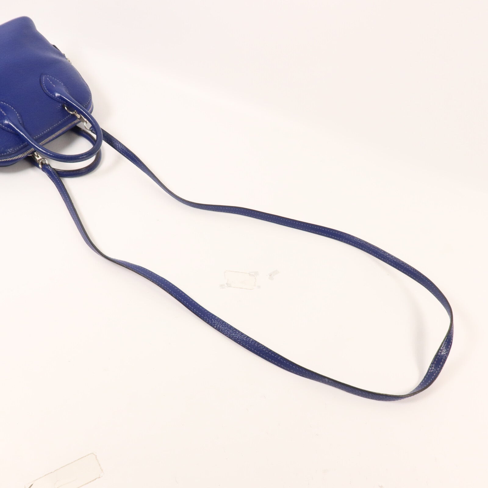 HERMES Chevre皮革Mini Bolide手挽肩背兩用袋Bleu Saphir