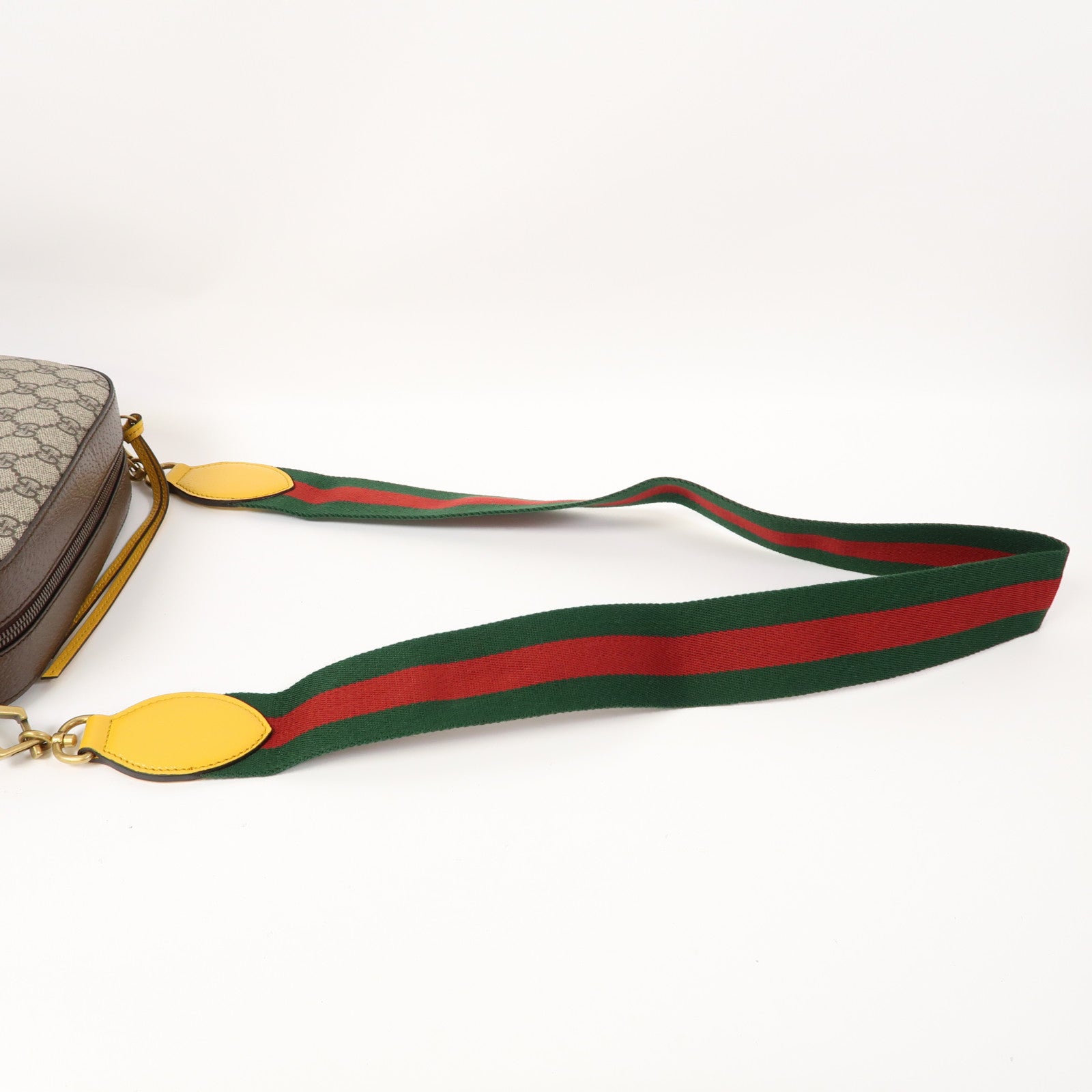 GUCCI 塗層帆布Neo Vintage GG Supreme金扣肩背袋米色/烏木色