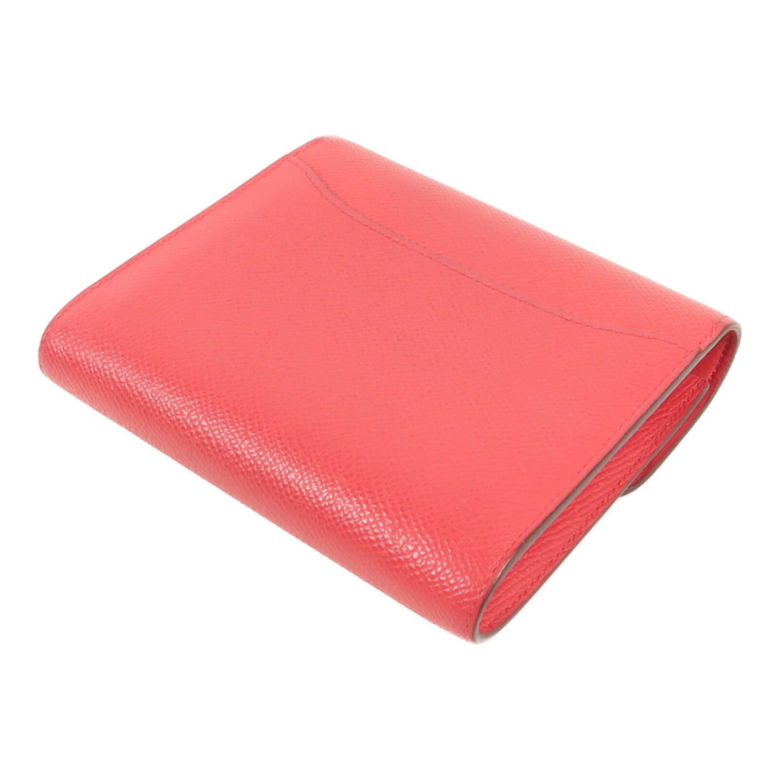 HERMES 【激減優惠】Epsom皮革Constance Short Wallet銀扣錢包Red