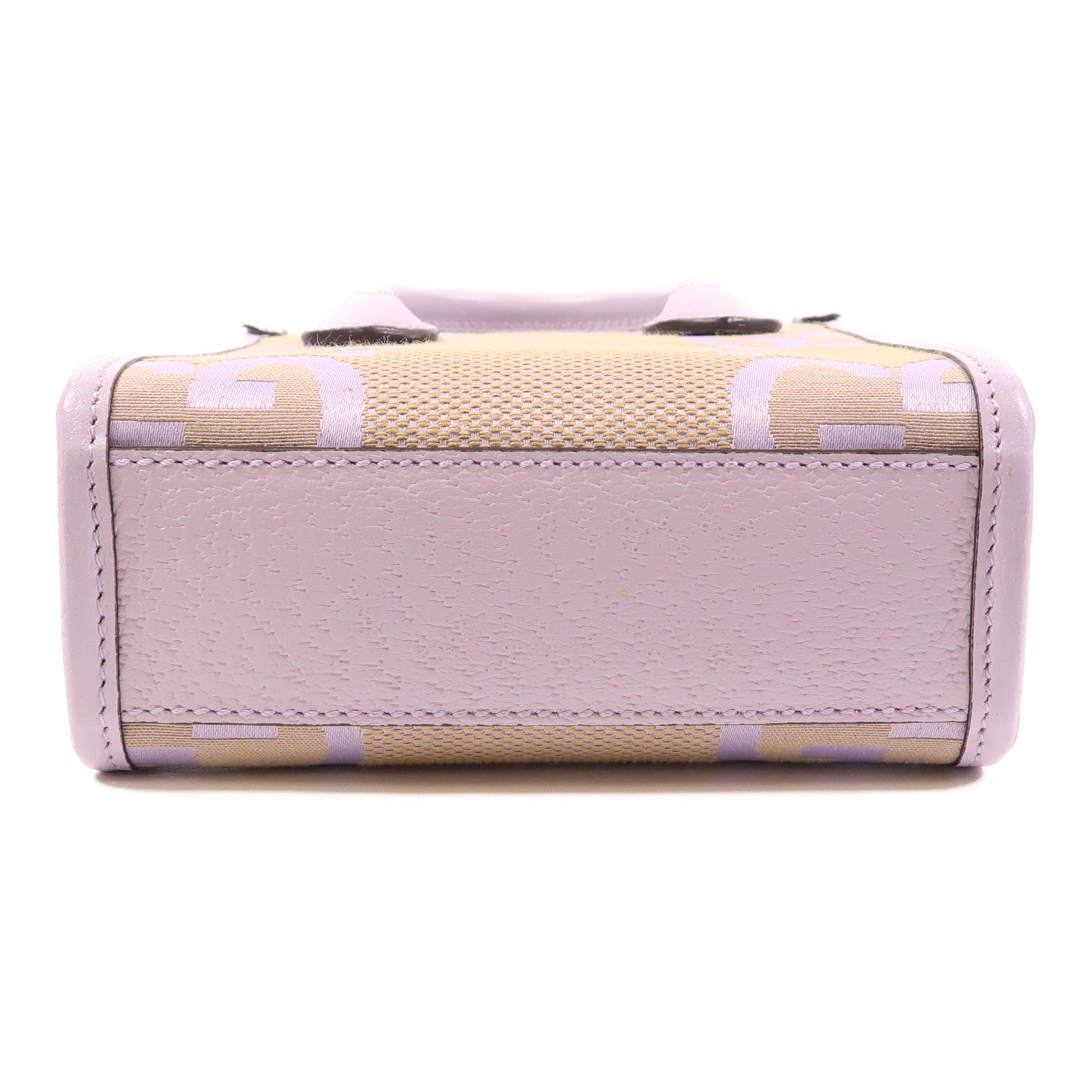 GUCCI 帆布/牛皮皮革Shoulder Bag金扣手挽肩背兩用袋