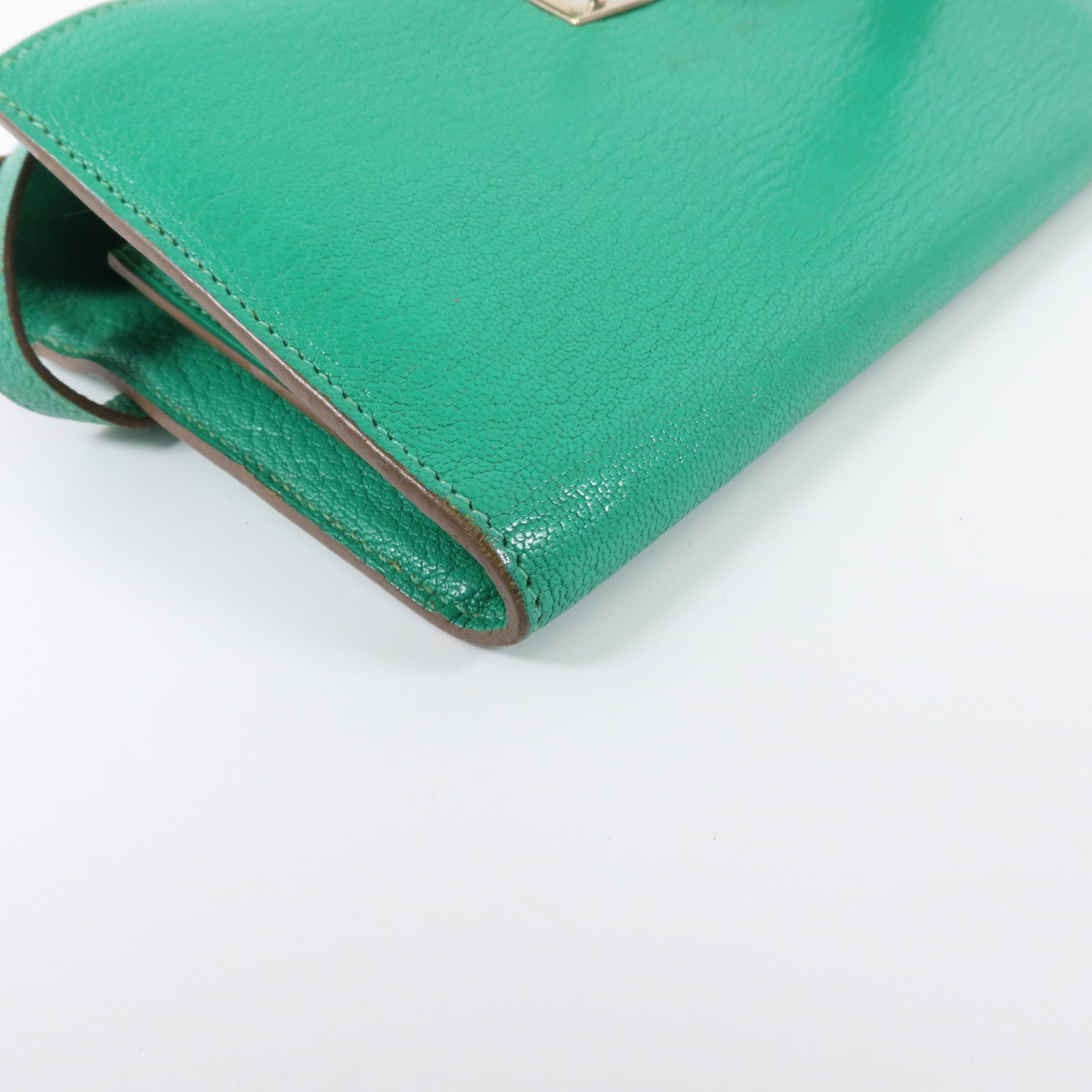 HERMES Chevre皮革Kelly Wallet長錢包Bambou