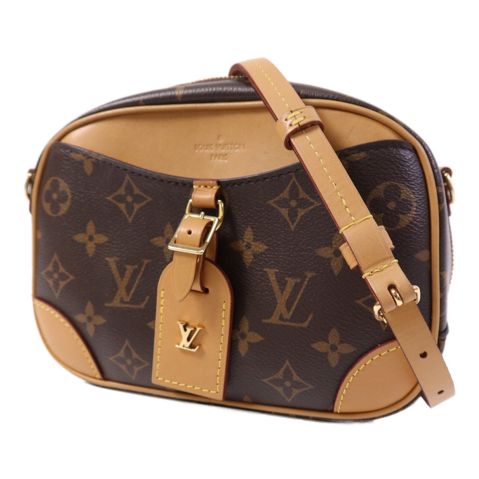 LOUIS VUITTON Monogram Deauville Mini金扣肩背袋