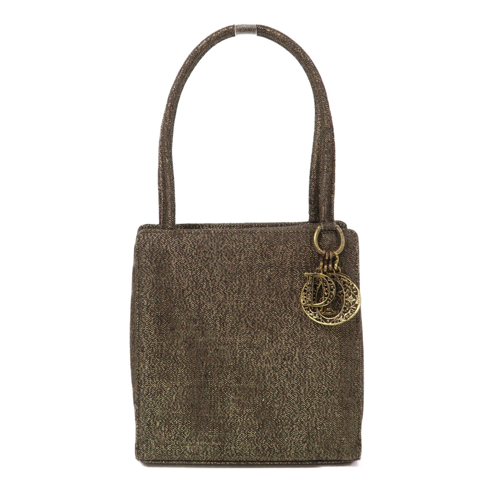 Dior 帆布Handbag金扣手挽袋金色