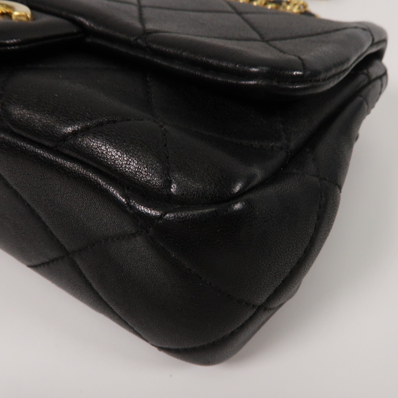 CHANEL 牛皮皮革Shoulder Bag鏈帶手挽肩背兩用袋