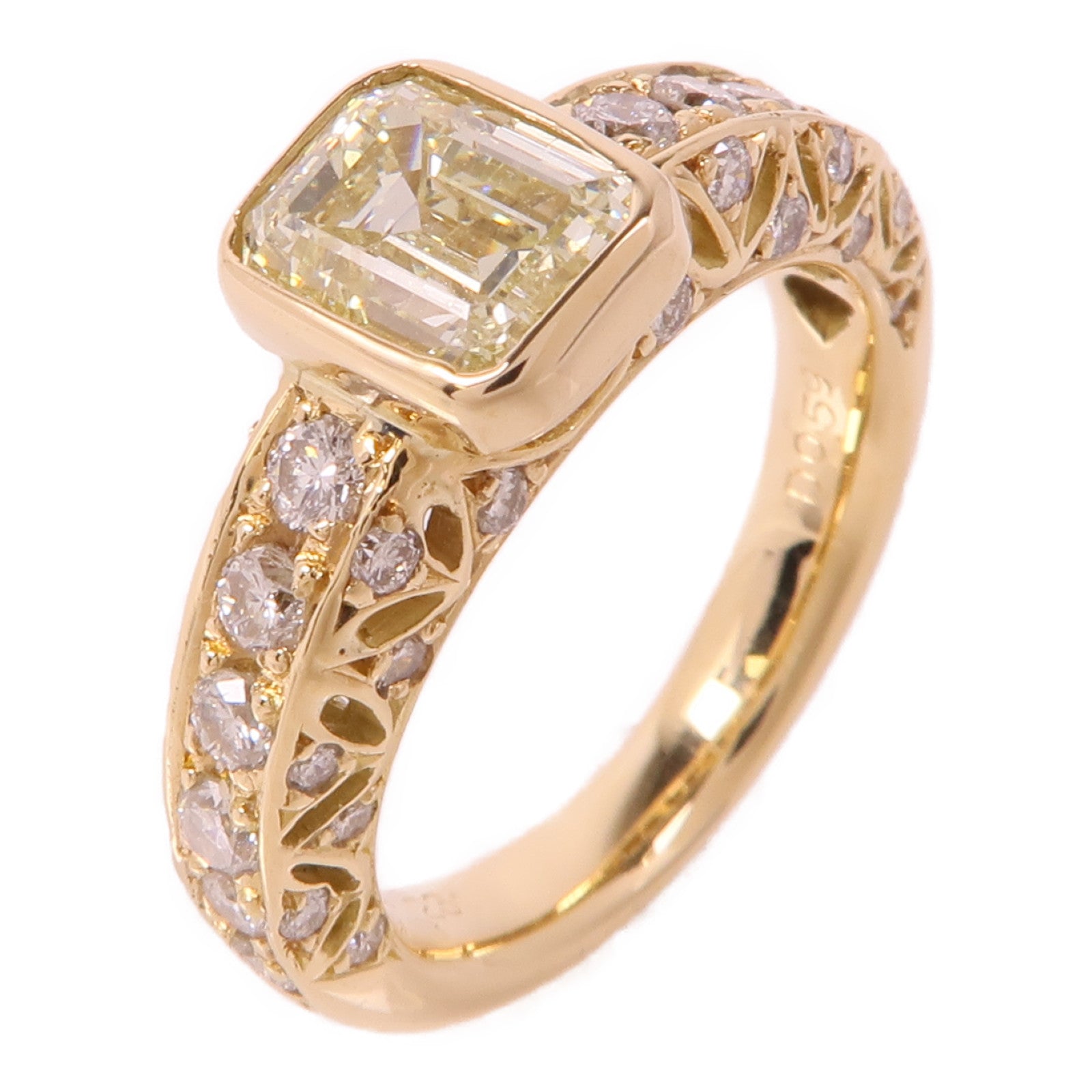 JEWELRY 【激減優惠】18K黃金Diamond Ring鑽石戒指US#4.25