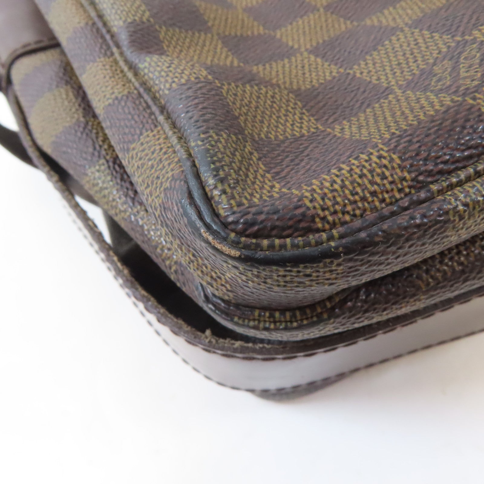 LOUIS VUITTON Damier Naviglio金扣肩背袋啡色