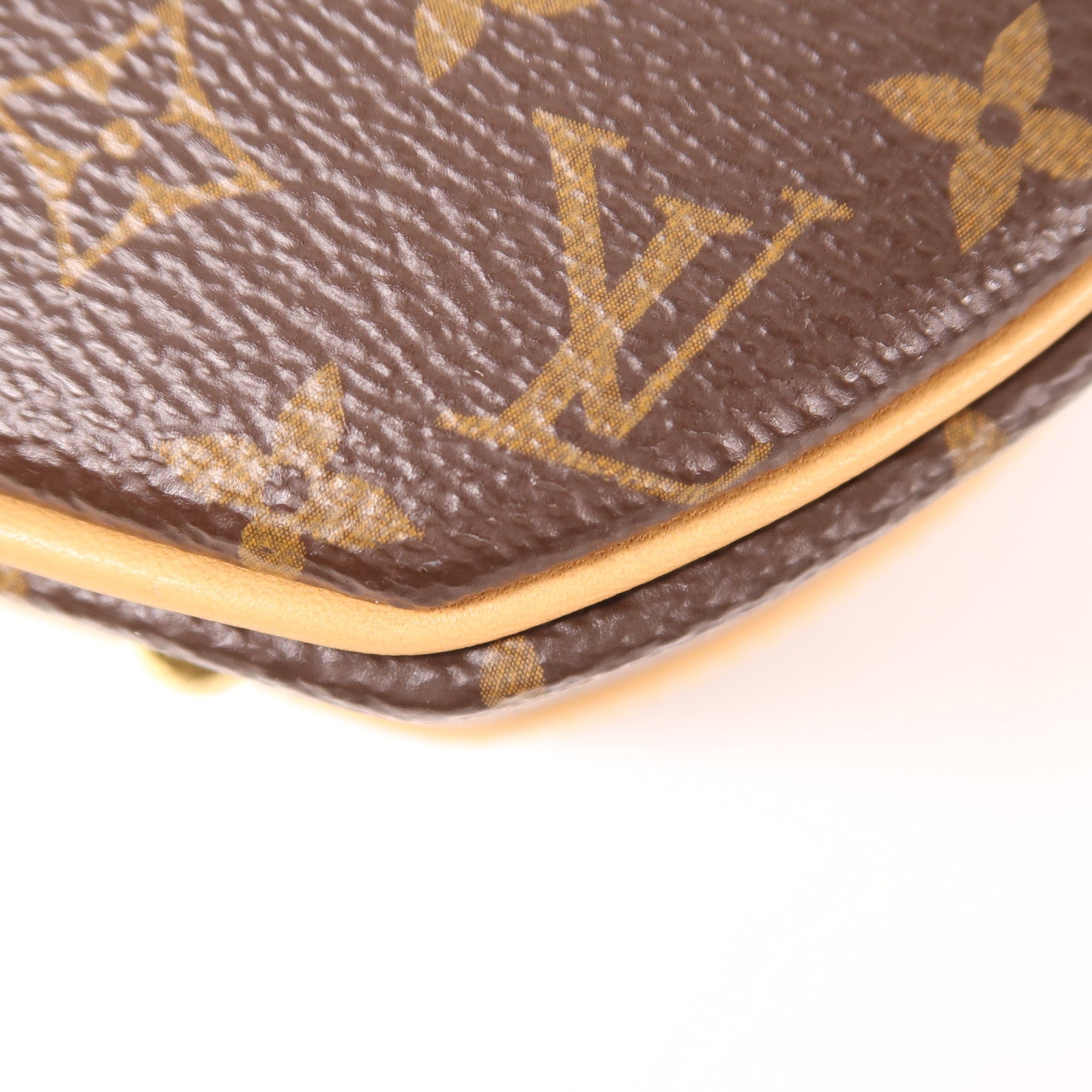 LOUIS VUITTON Monogram Petite Boite Chapeau金扣手挽肩背兩用袋棕色