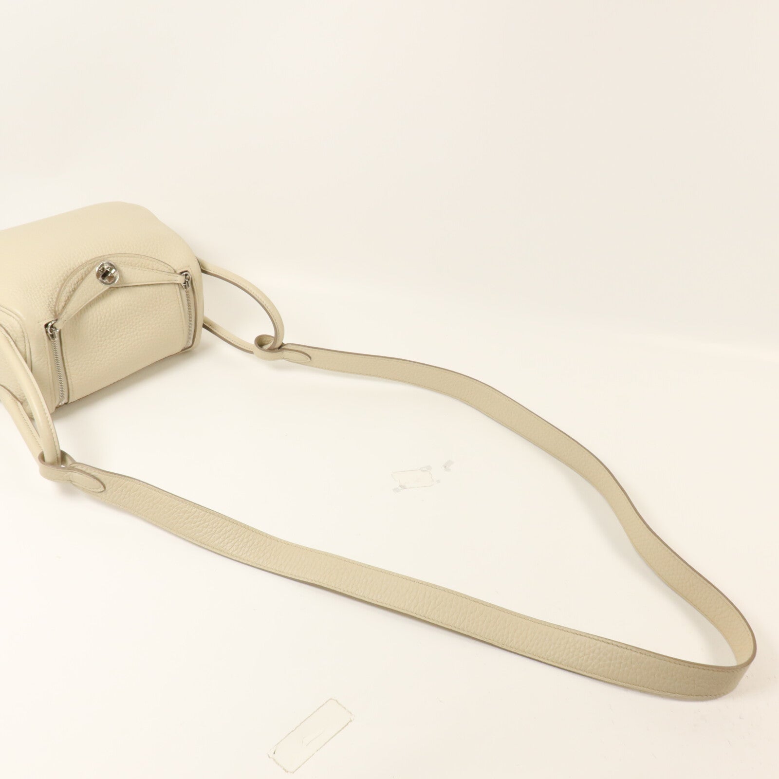 HERMES Clemence皮革Mini Lindy手挽肩背兩用袋Beton