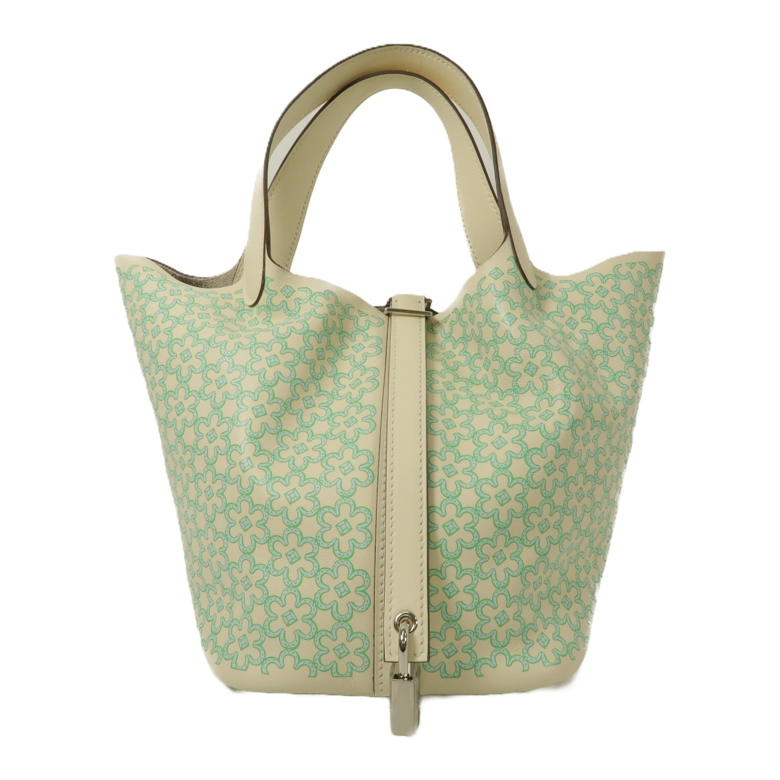 HERMES Swift皮革Picotin PM手挽袋Nata/Vert