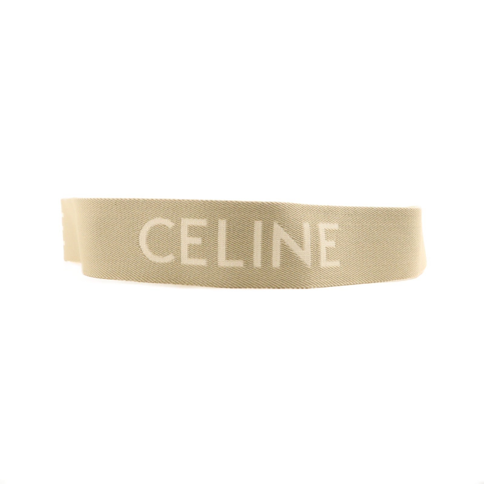 CELINE 帆布Strap金扣肩背帶