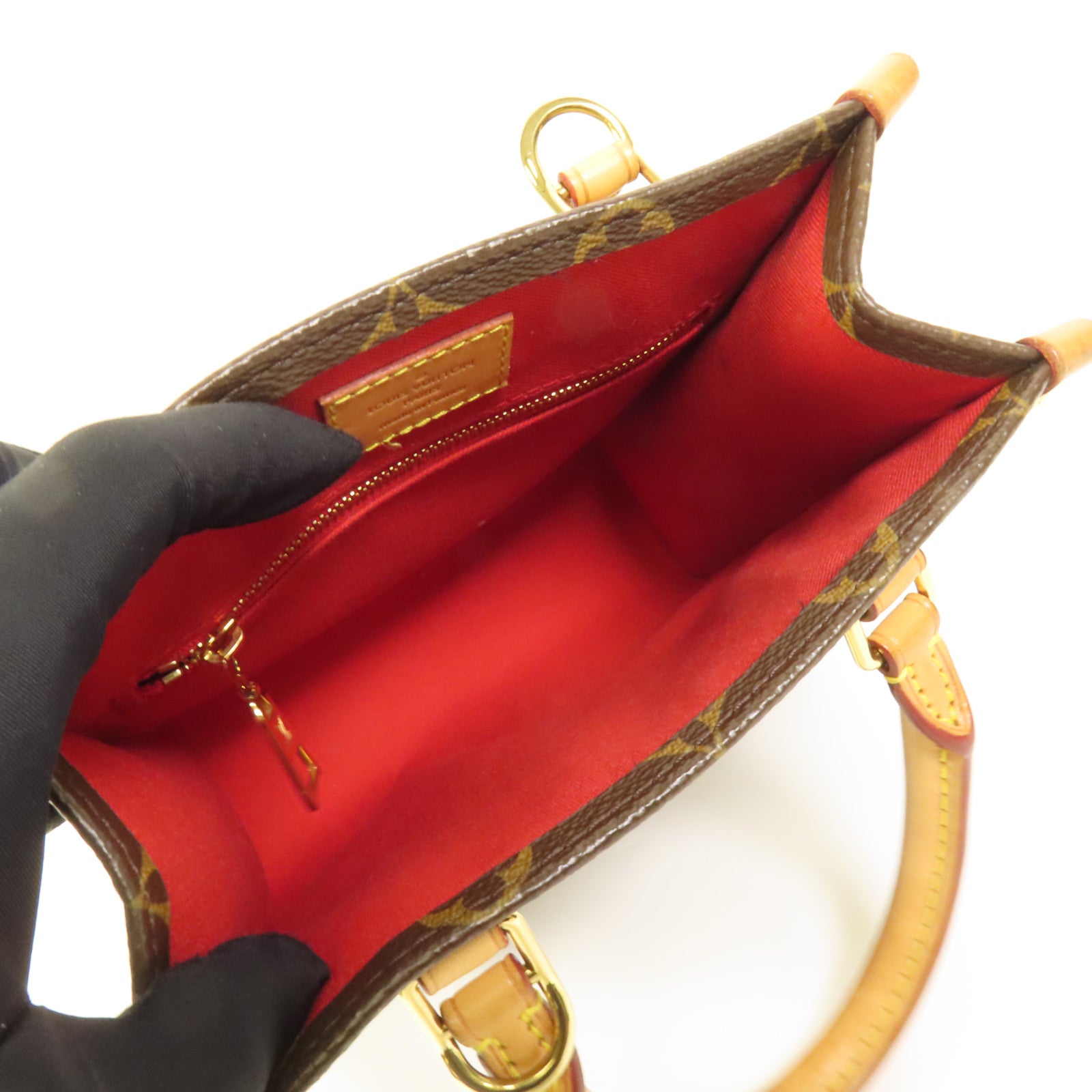 LOUIS VUITTON Monogram Sac Plat BB金扣手挽肩背兩用袋