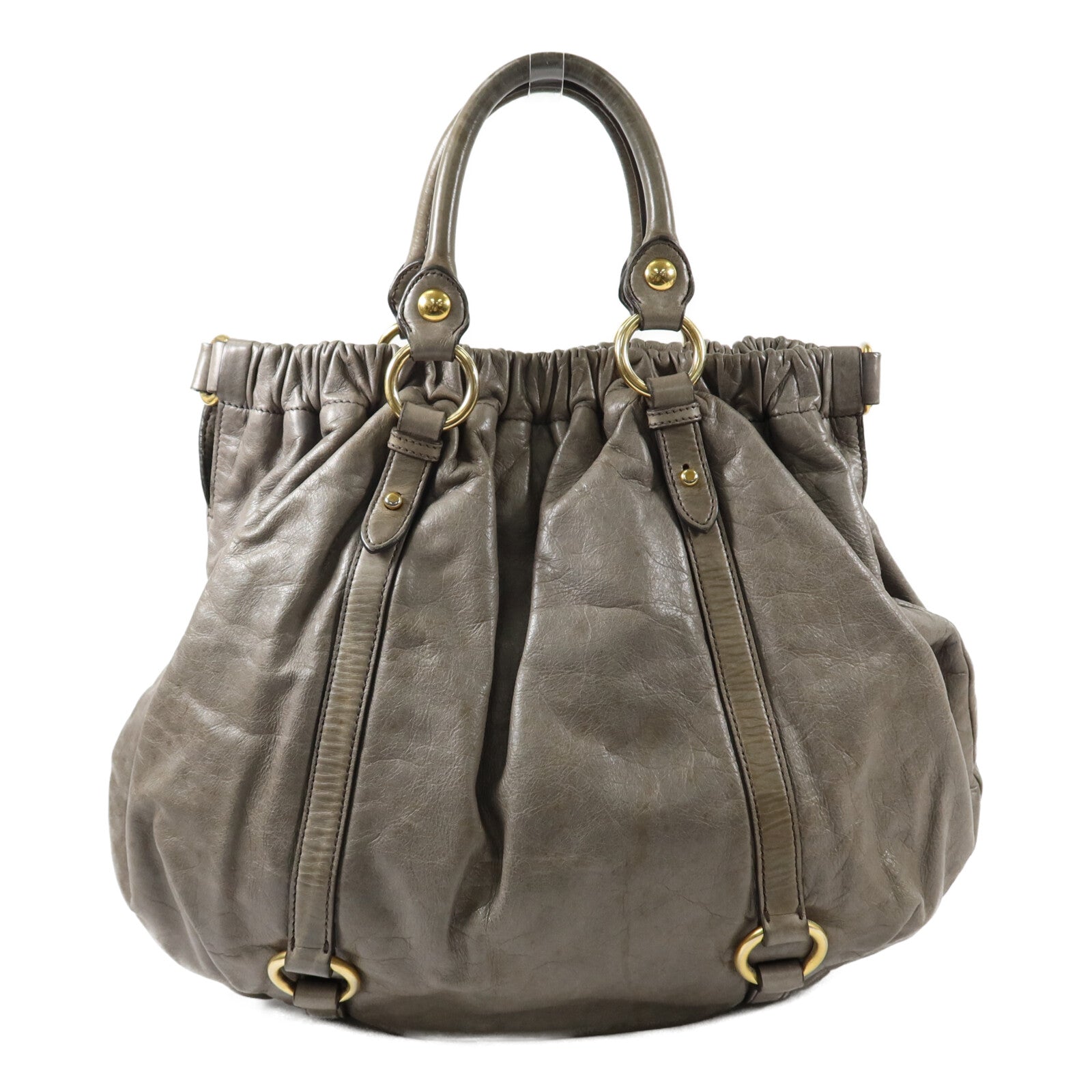 Miu Miu 牛皮皮革2 Way Shoulder手挽肩背兩用袋