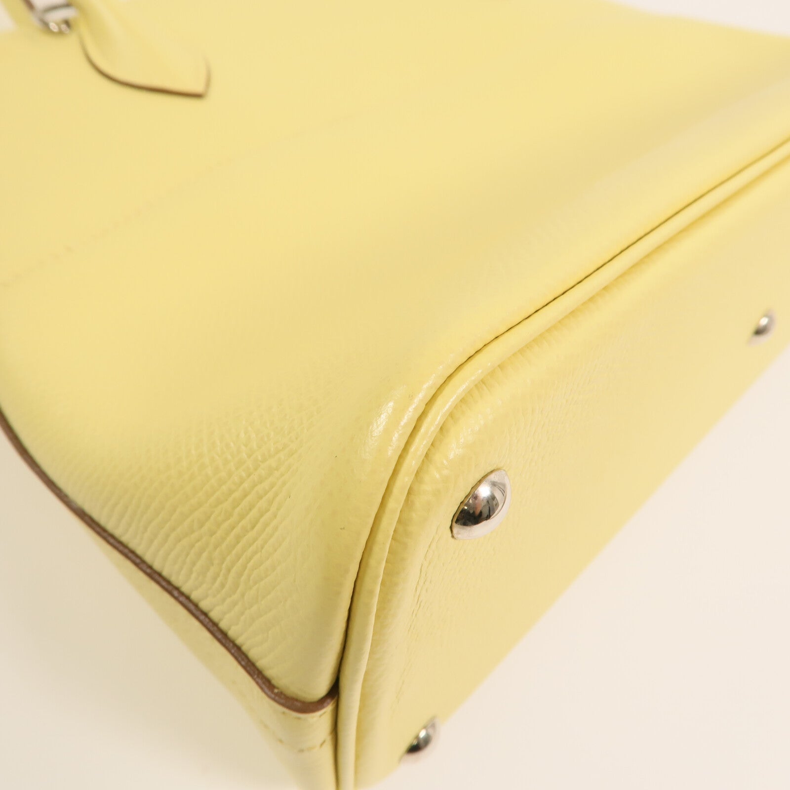 HERMES Epsom皮革Bolide 27銀扣手挽肩背兩用袋Jaune Poussin