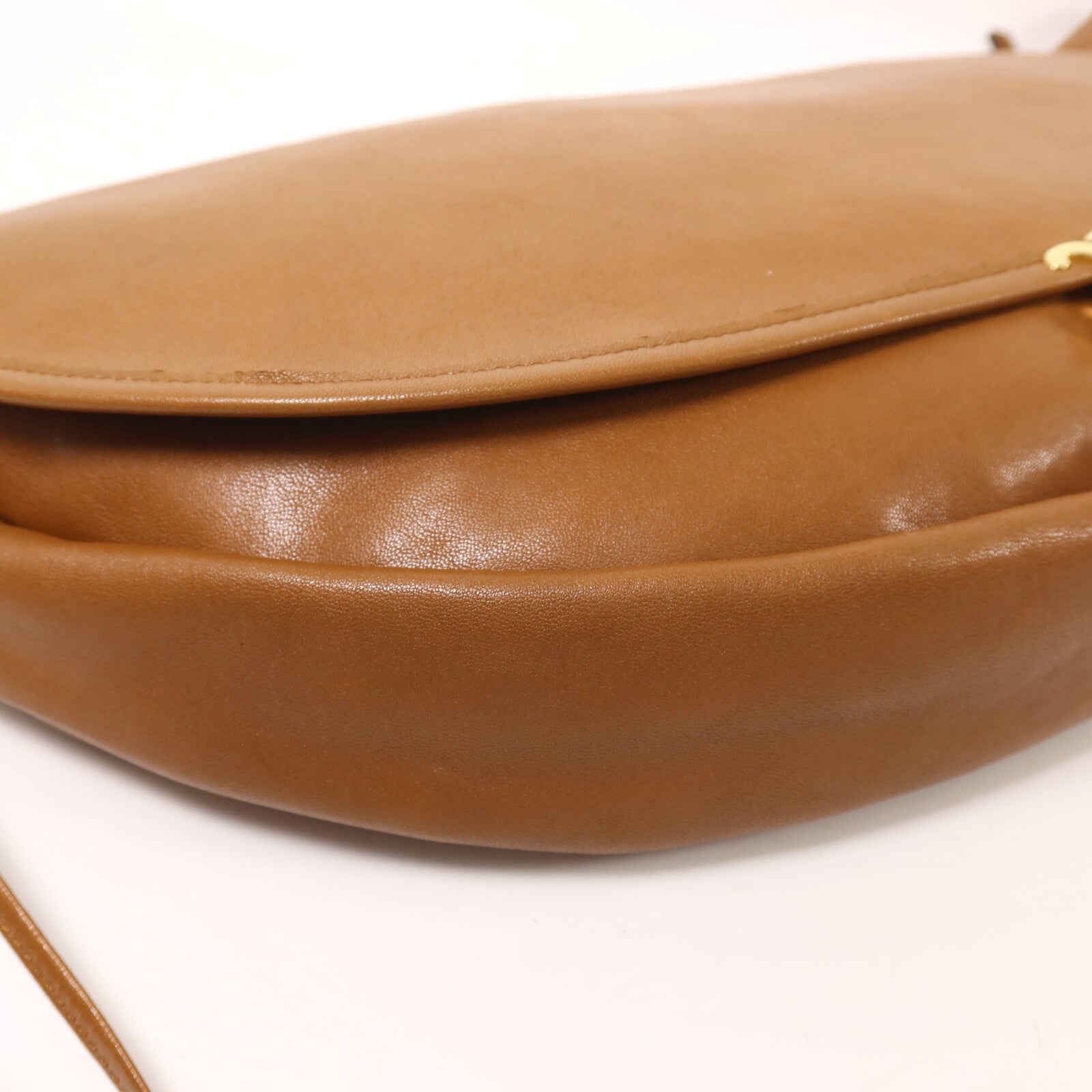 CELINE 牛皮皮革Halfmoon Soft Han金扣手挽肩背兩用袋