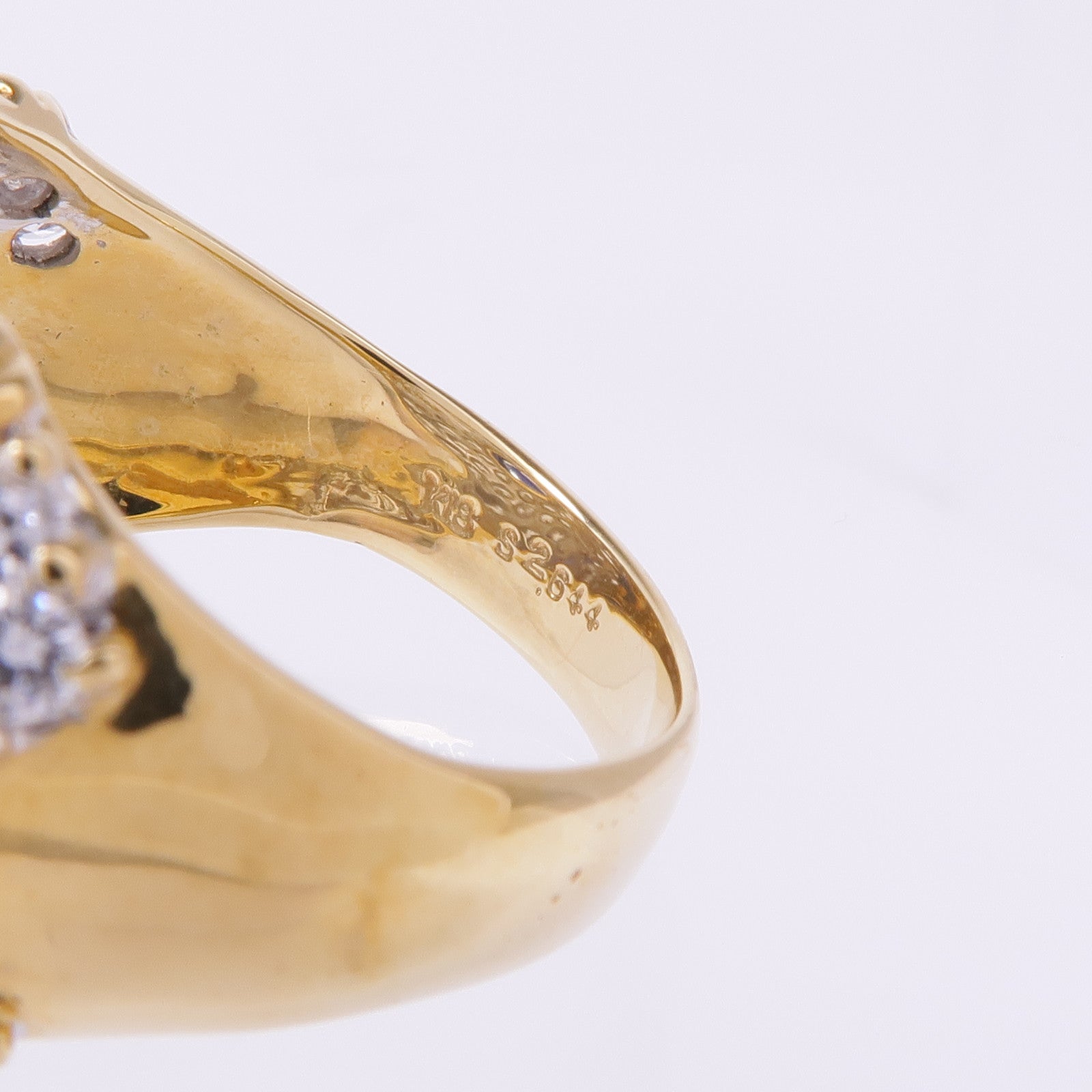 JEWELRY 【激減優惠】18K黃金Sapphire Diamond Ring藍寶石/鑽石戒指US#7