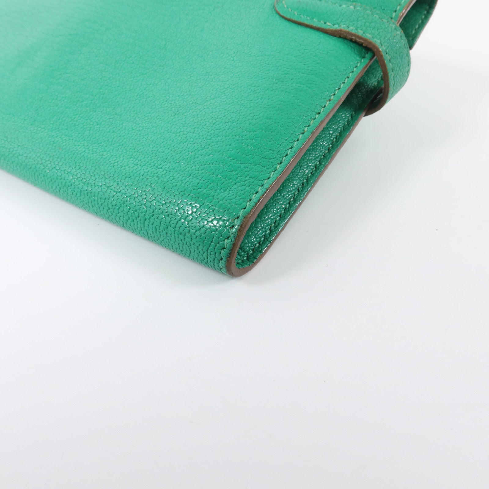 HERMES Chevre皮革Kelly Wallet長錢包Bambou