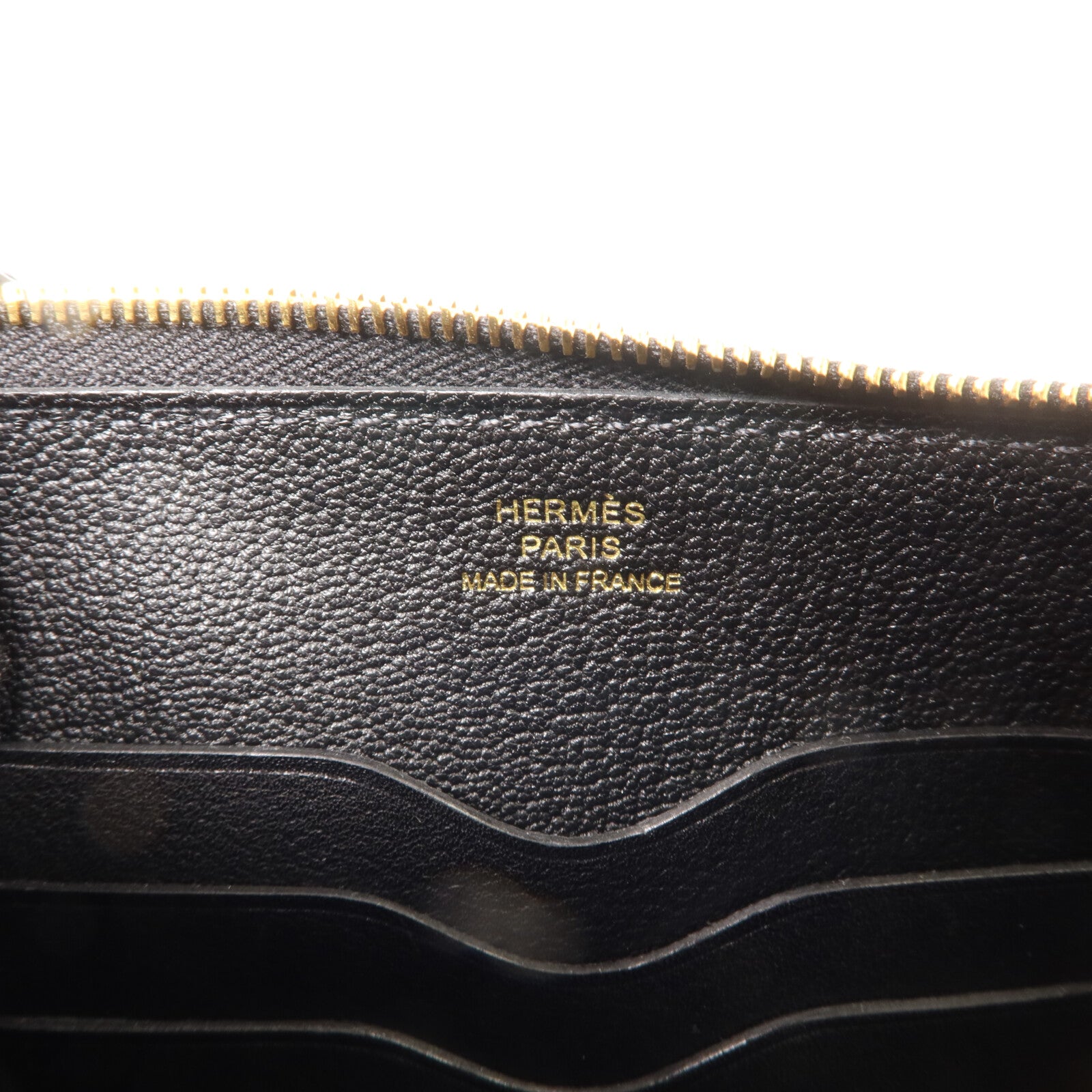 HERMES Evergrain皮革Zipengo Chaine d'Ancre To Go Pouch肩背袋Noir
