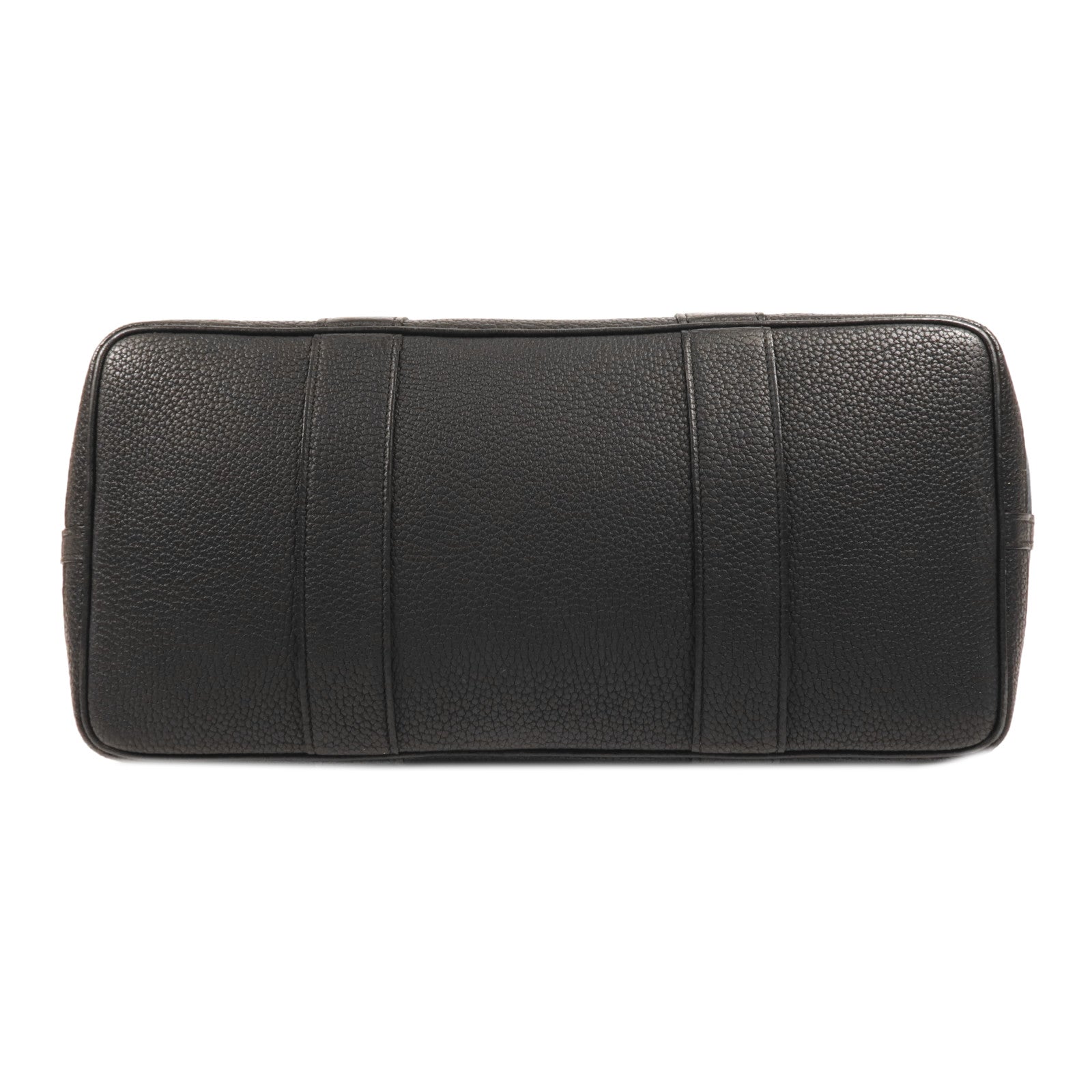 HERMES 帆布GardenParty PM銀扣手挽袋Bleu de Malte