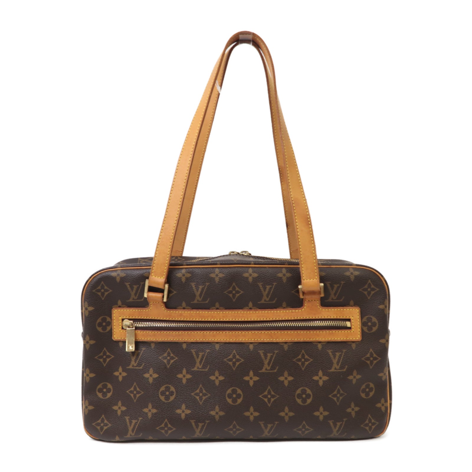 LOUIS VUITTON Monogram Cite GM金扣肩背袋啡色