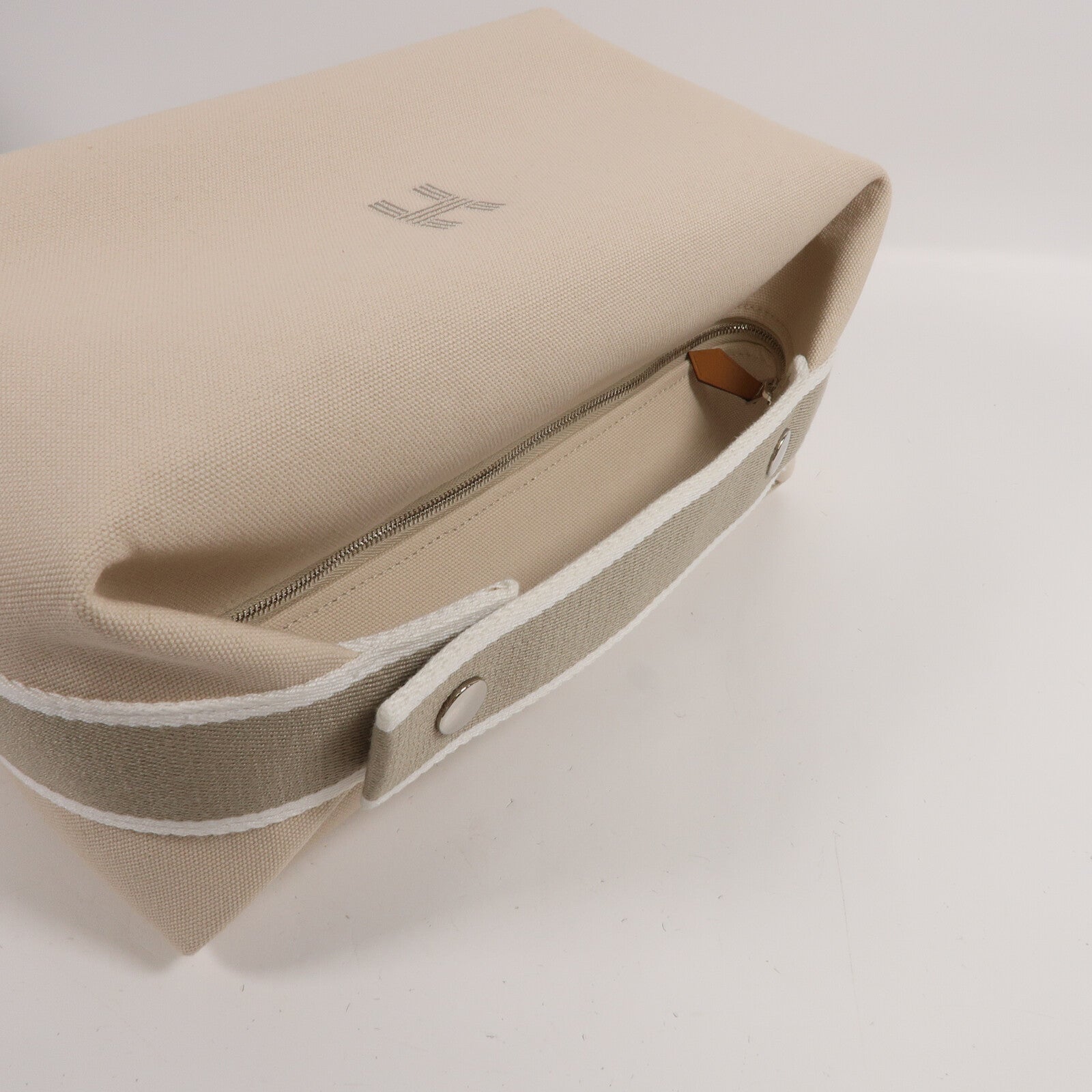 HERMES 帆布Bride A Brac GM手挽袋Beige