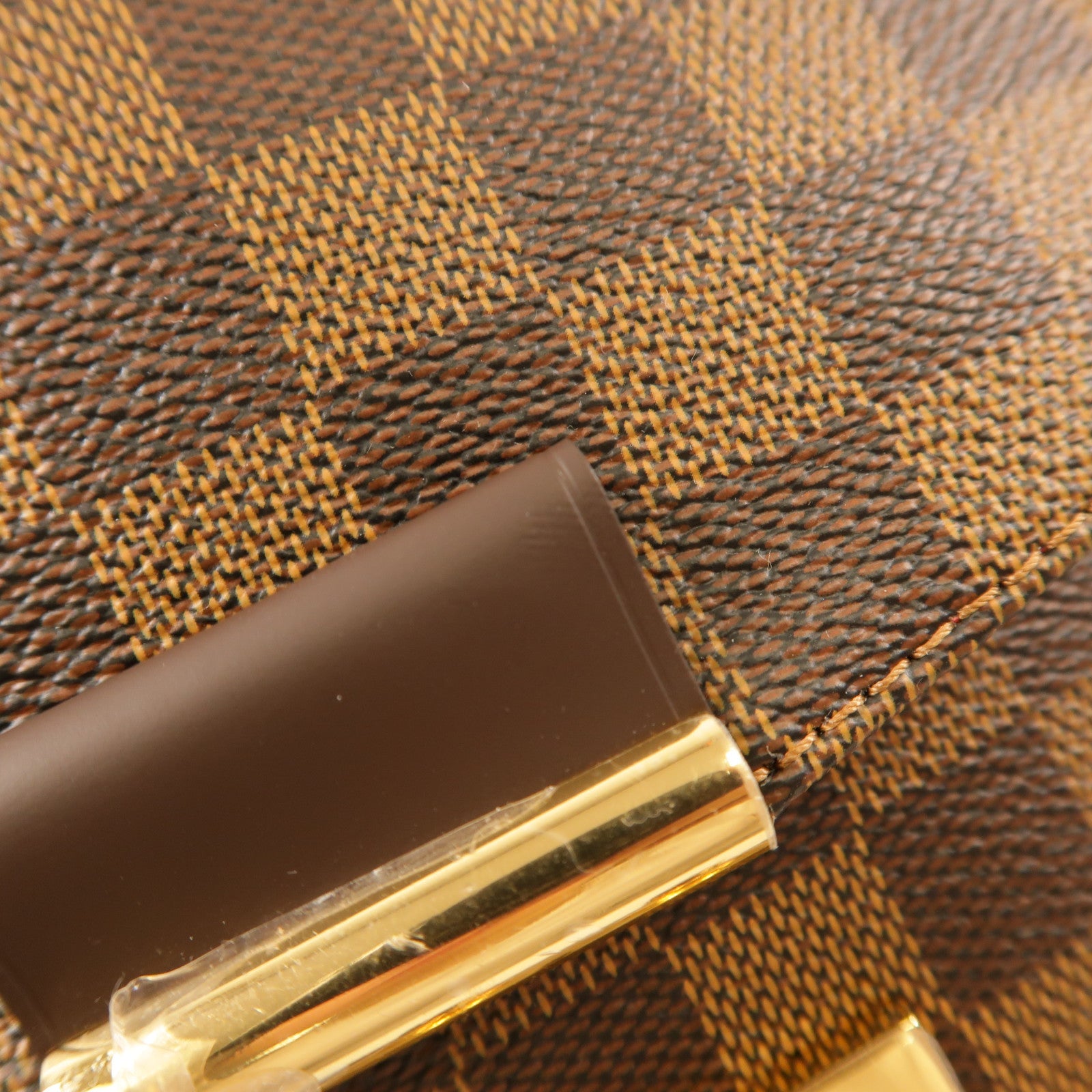 LOUIS VUITTON Damier Croisette金扣手挽肩背兩用袋