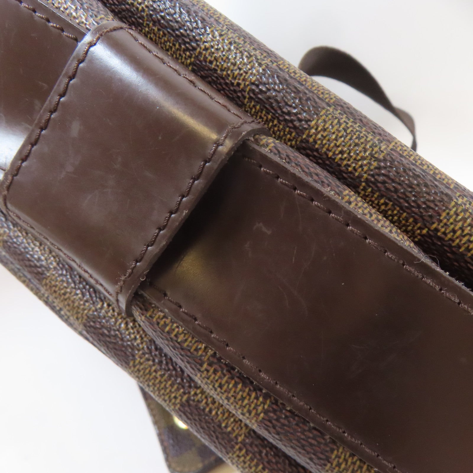 LOUIS VUITTON Damier Naviglio金扣肩背袋啡色