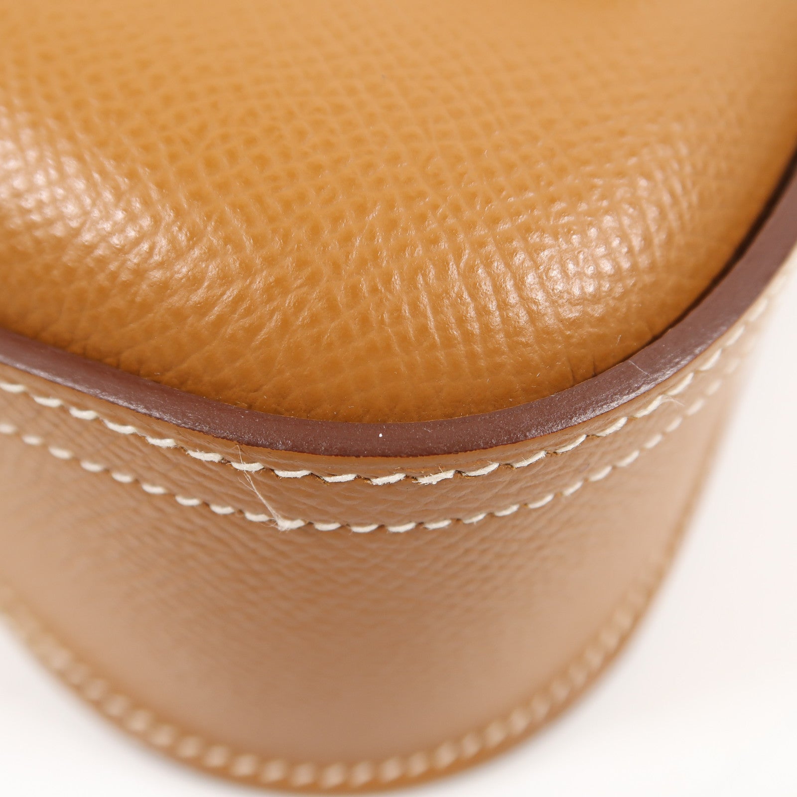 HERMES Epsom皮革Della Cavalleria銀扣肩背袋Gold啡色