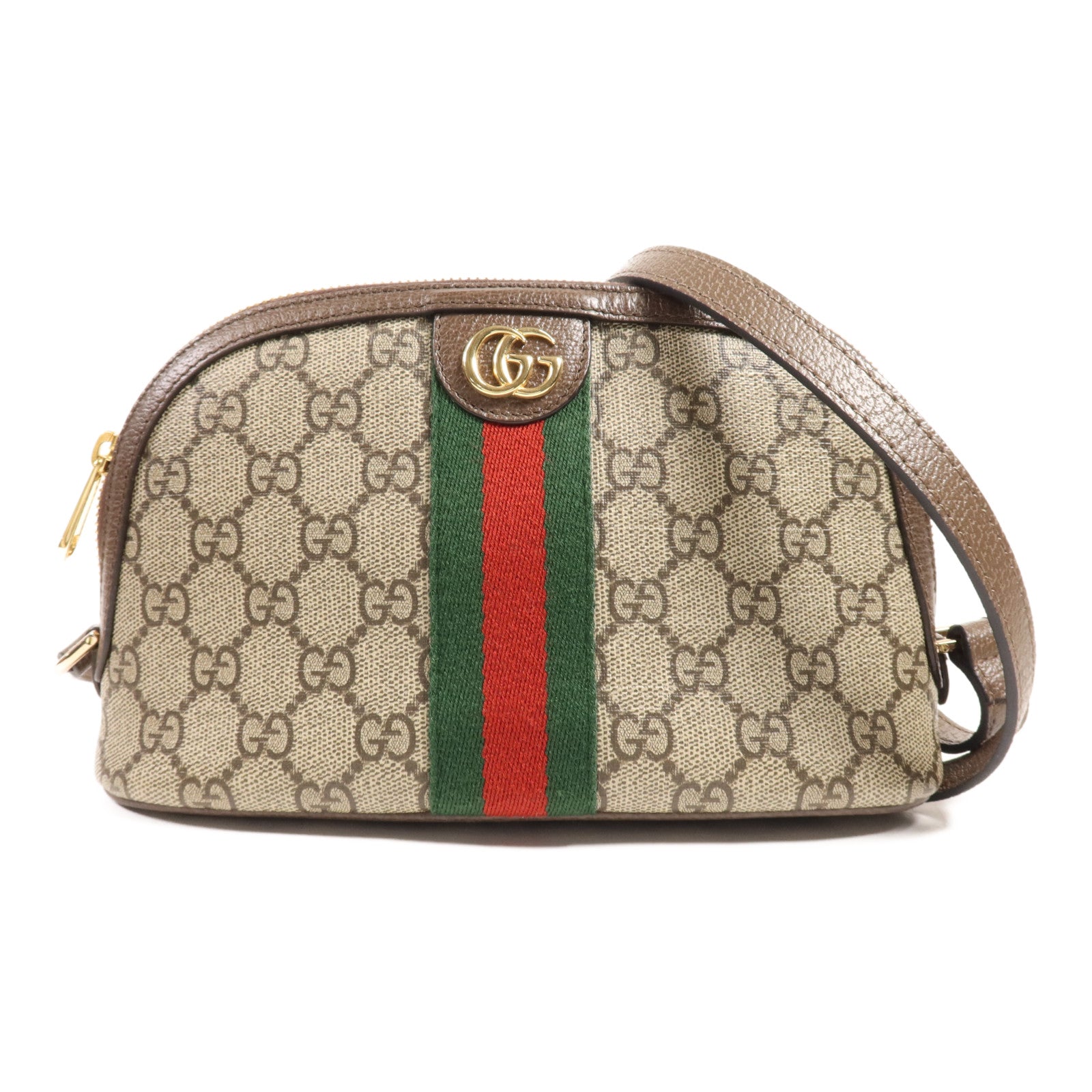GUCCI 塗層帆布Ophidia GG金扣肩背袋