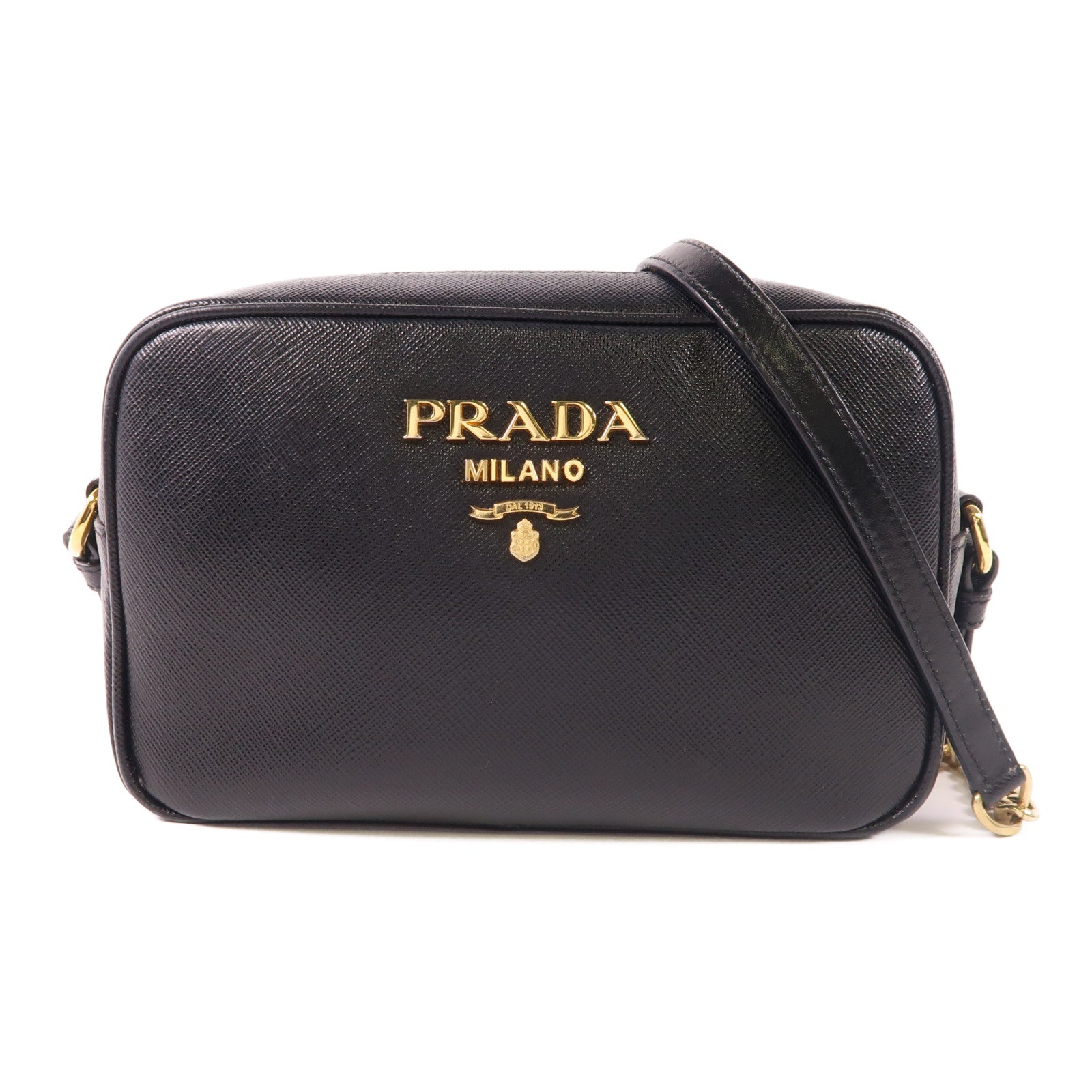PRADA Saffiano皮革Shoulder Bag金扣肩背袋