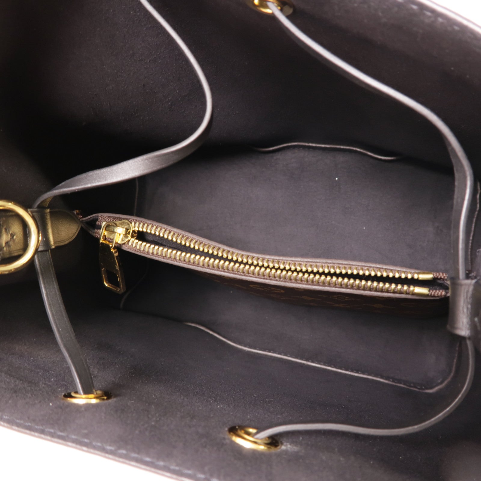 LOUIS VUITTON Monogram Neo Noe MM金扣肩背袋棕色