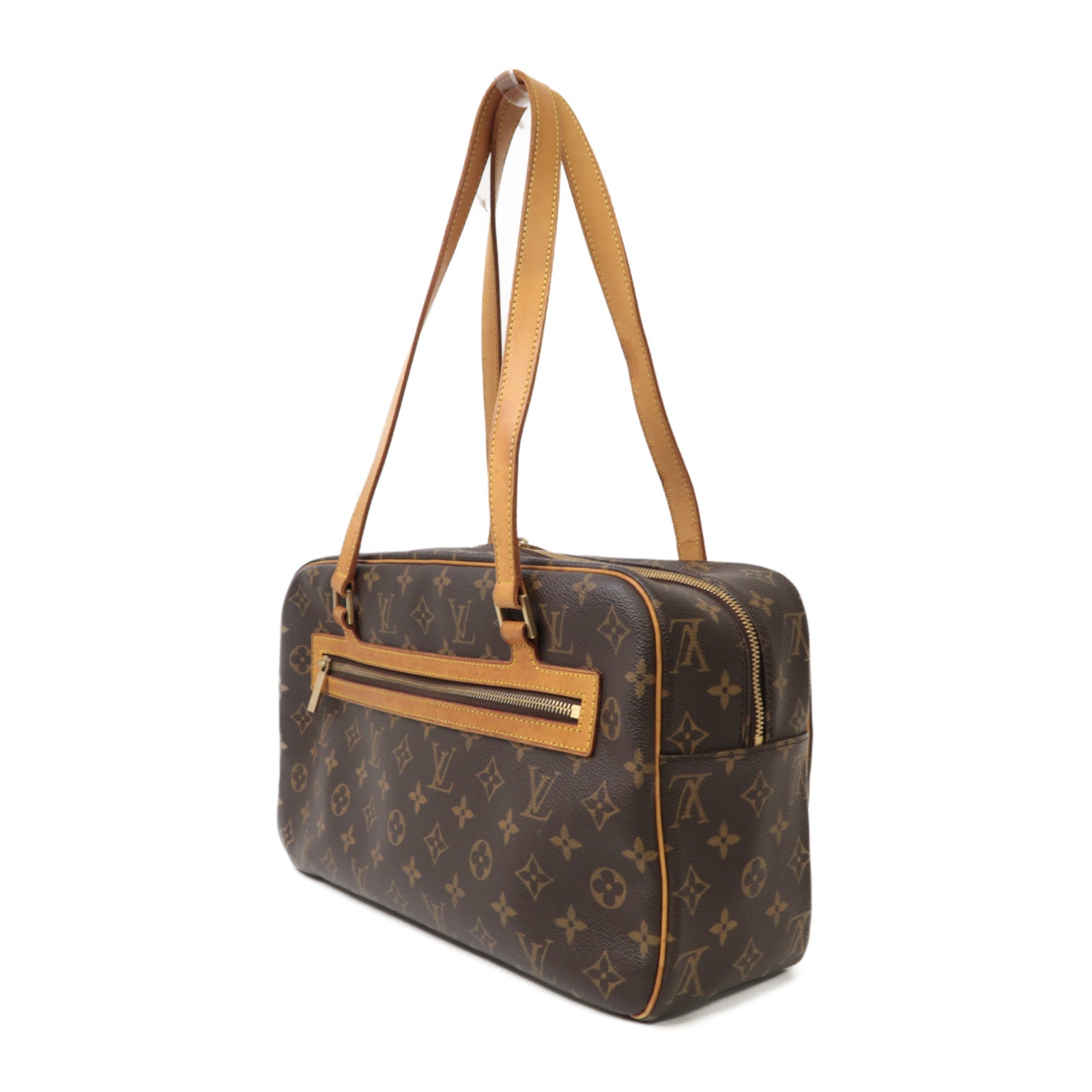 LOUIS VUITTON Monogram Cite GM金扣肩背袋啡色