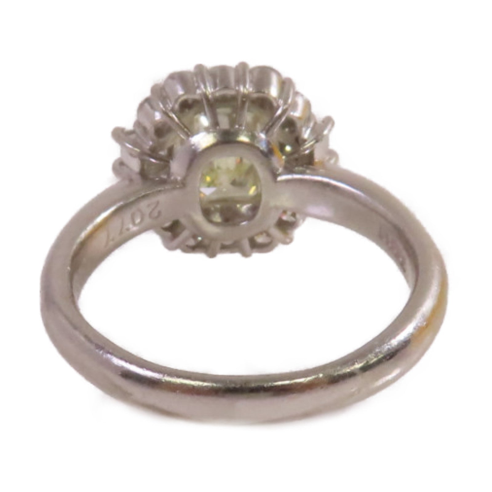 JEWELRY PT900鉑金/2.077ct鑽石/0.88ct鑽石Diamond Ring戒指US#8