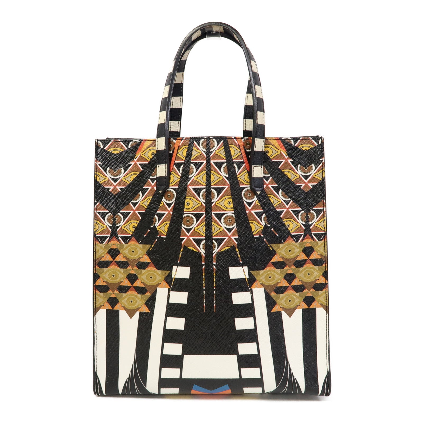 GIVENCHY 【激減優惠】塗層帆布Stargate Egyptian Tote Bag金扣手挽肩背兩用袋黑色/啡色