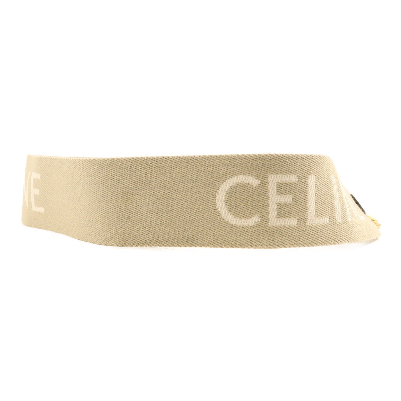 CELINE 帆布Strap金扣肩背帶