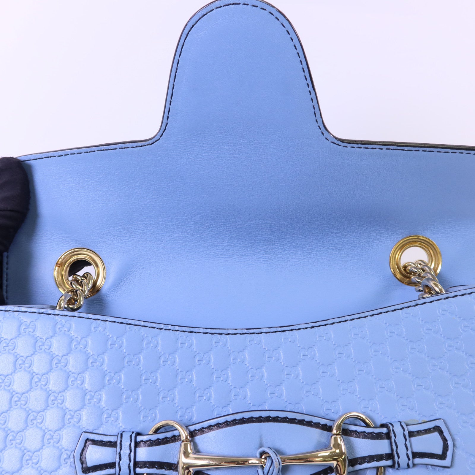 GUCCI 牛皮皮革Chain Shoulder金扣肩背袋