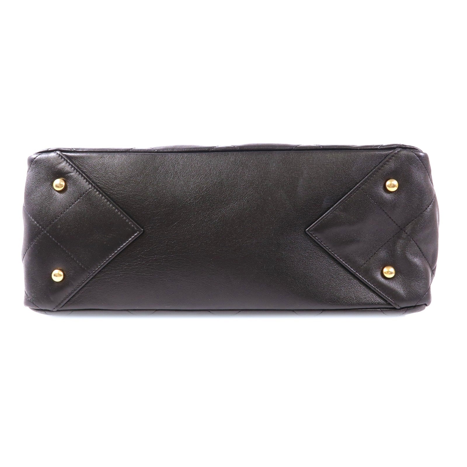 CHANEL CC GHW Tote Bag Shoulder Bag AS3537 Calfskin Leather Black