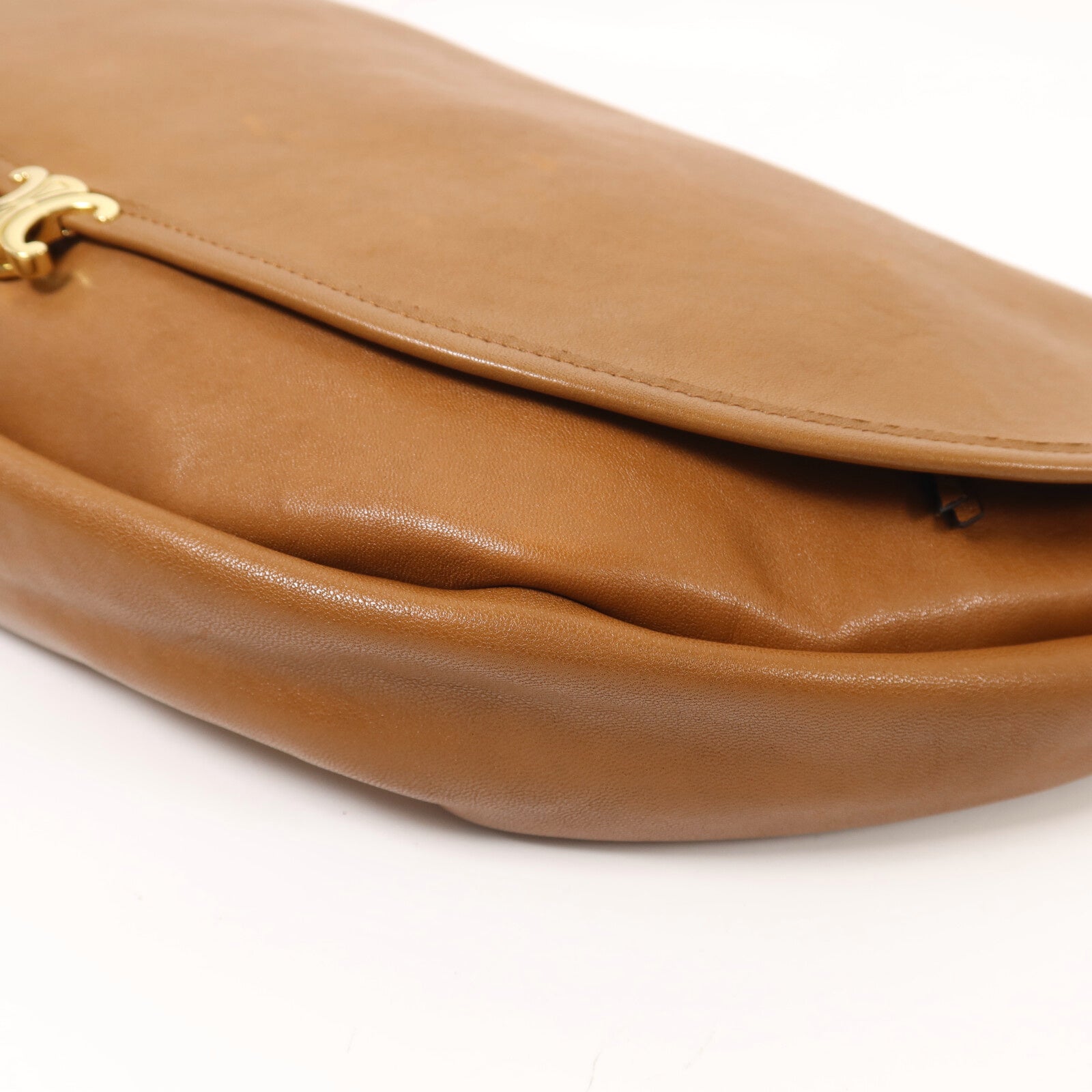 CELINE 牛皮皮革Halfmoon Soft Han金扣手挽肩背兩用袋