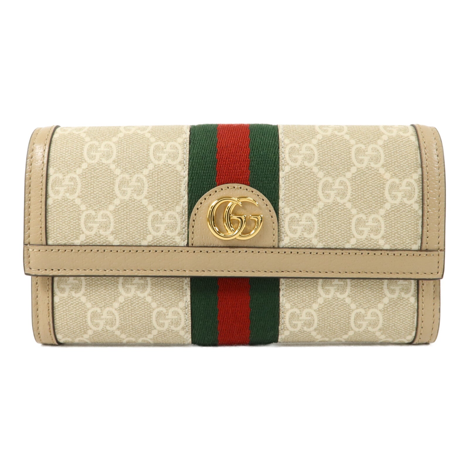 GUCCI 塗層帆布Ophidia GG Supreme Long Wallet長錢包