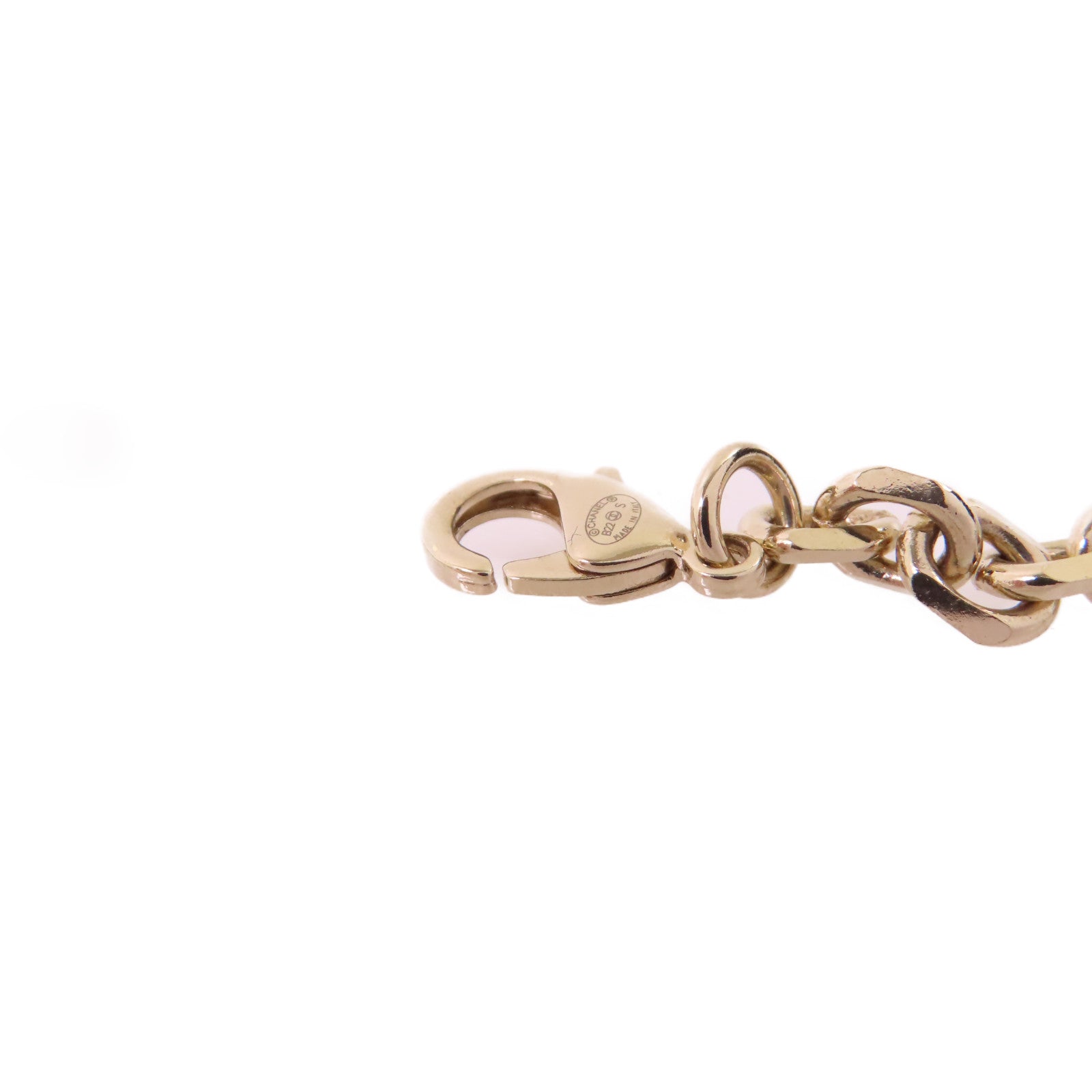 CHANEL 金屬/仿珍珠Coco Chanel Locket Necklace金扣項鏈金色