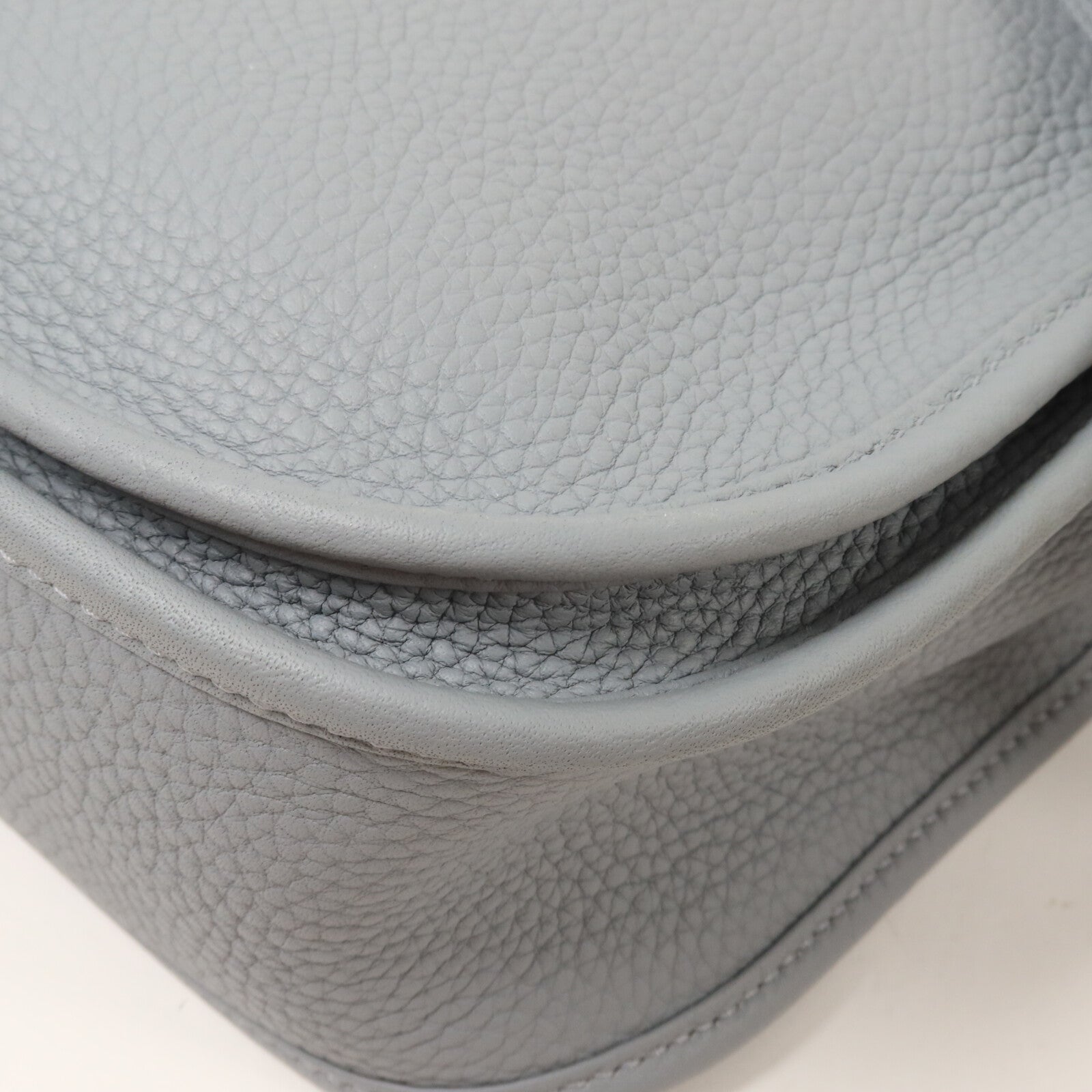 HERMES Clemence皮革Evelyne PM 肩背袋Gris Pantin