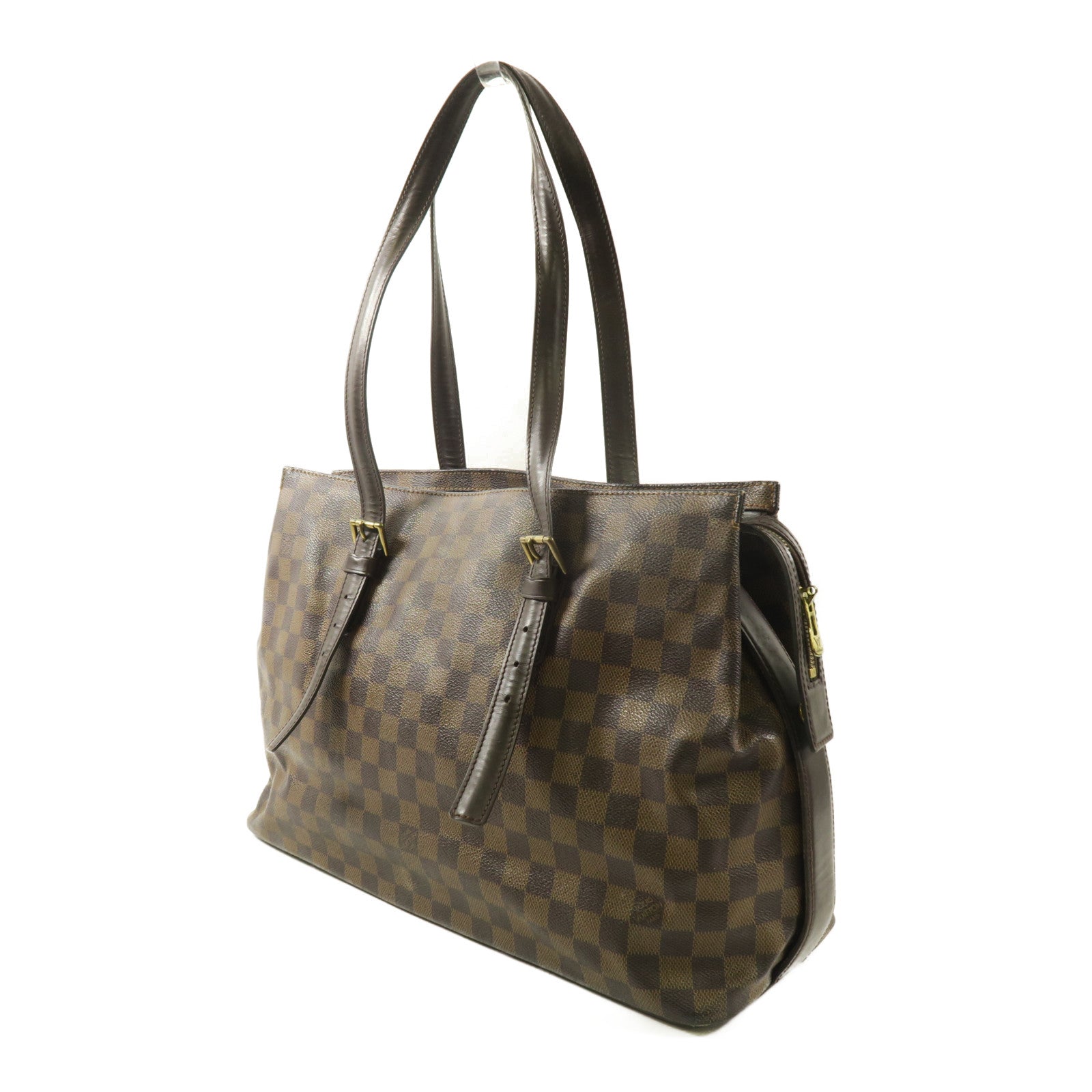 LOUIS VUITTON Damier Chelsea金扣肩背袋啡色