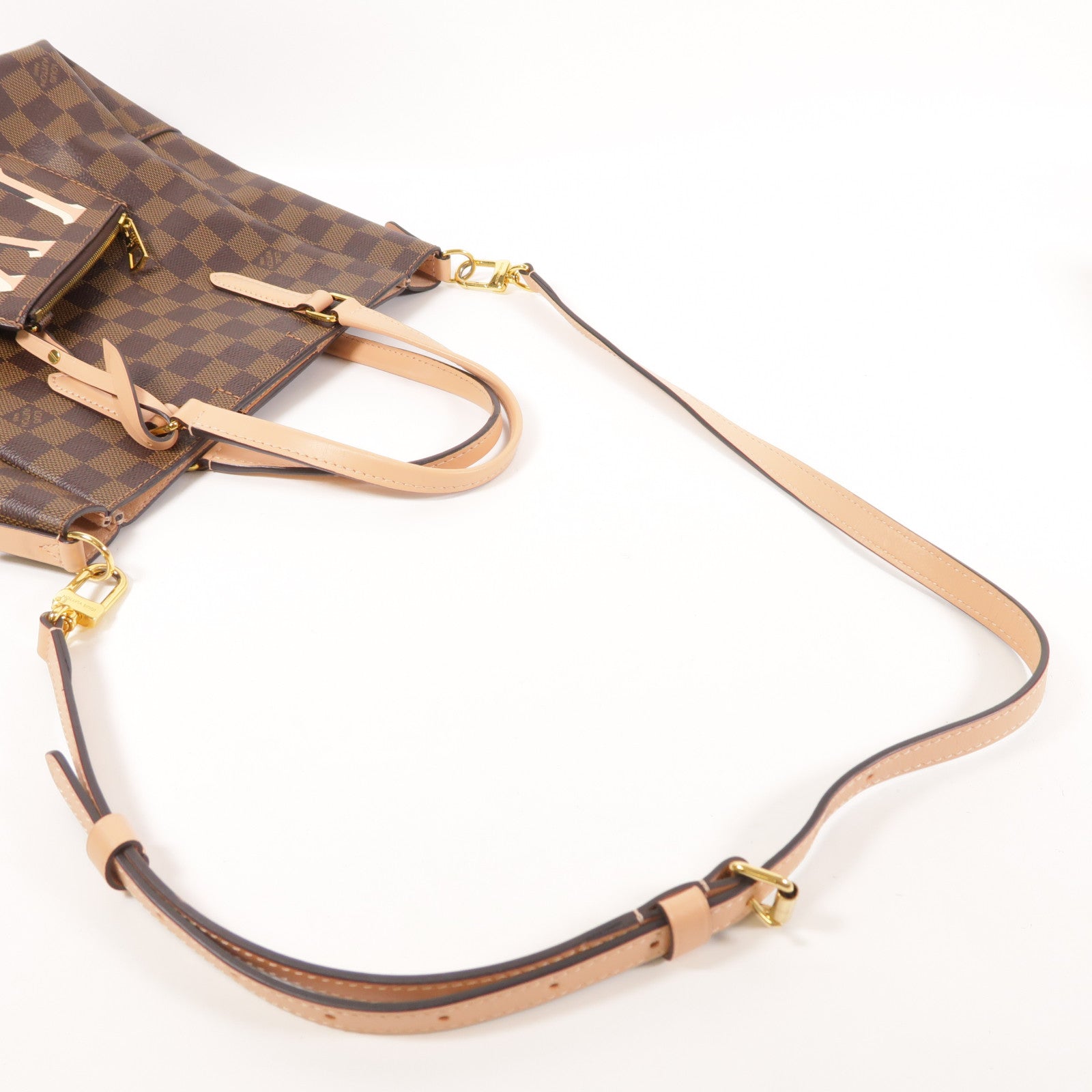 LOUIS VUITTON Damier Belmont NV PM金扣手挽肩背兩用袋