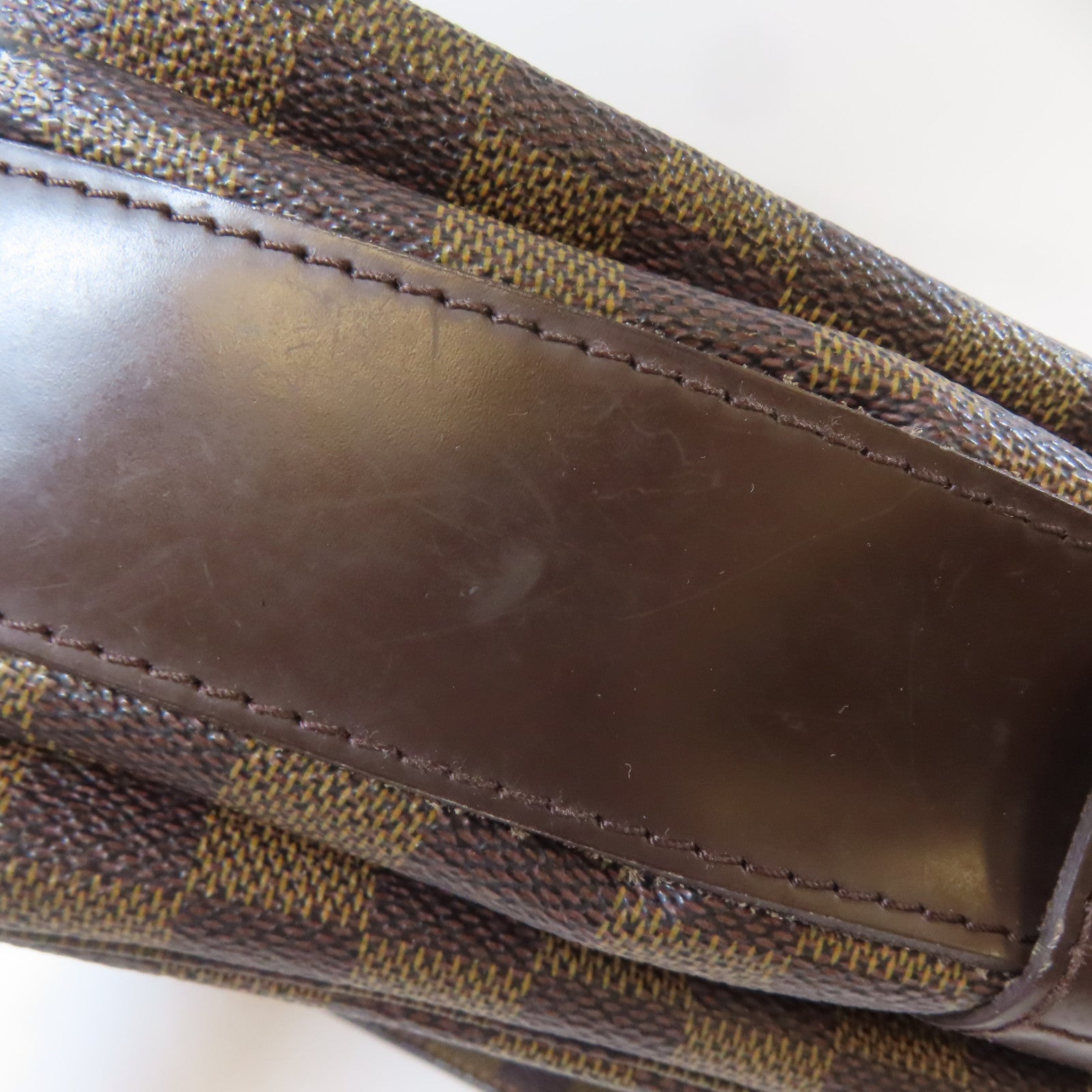 LOUIS VUITTON Damier Naviglio金扣肩背袋啡色