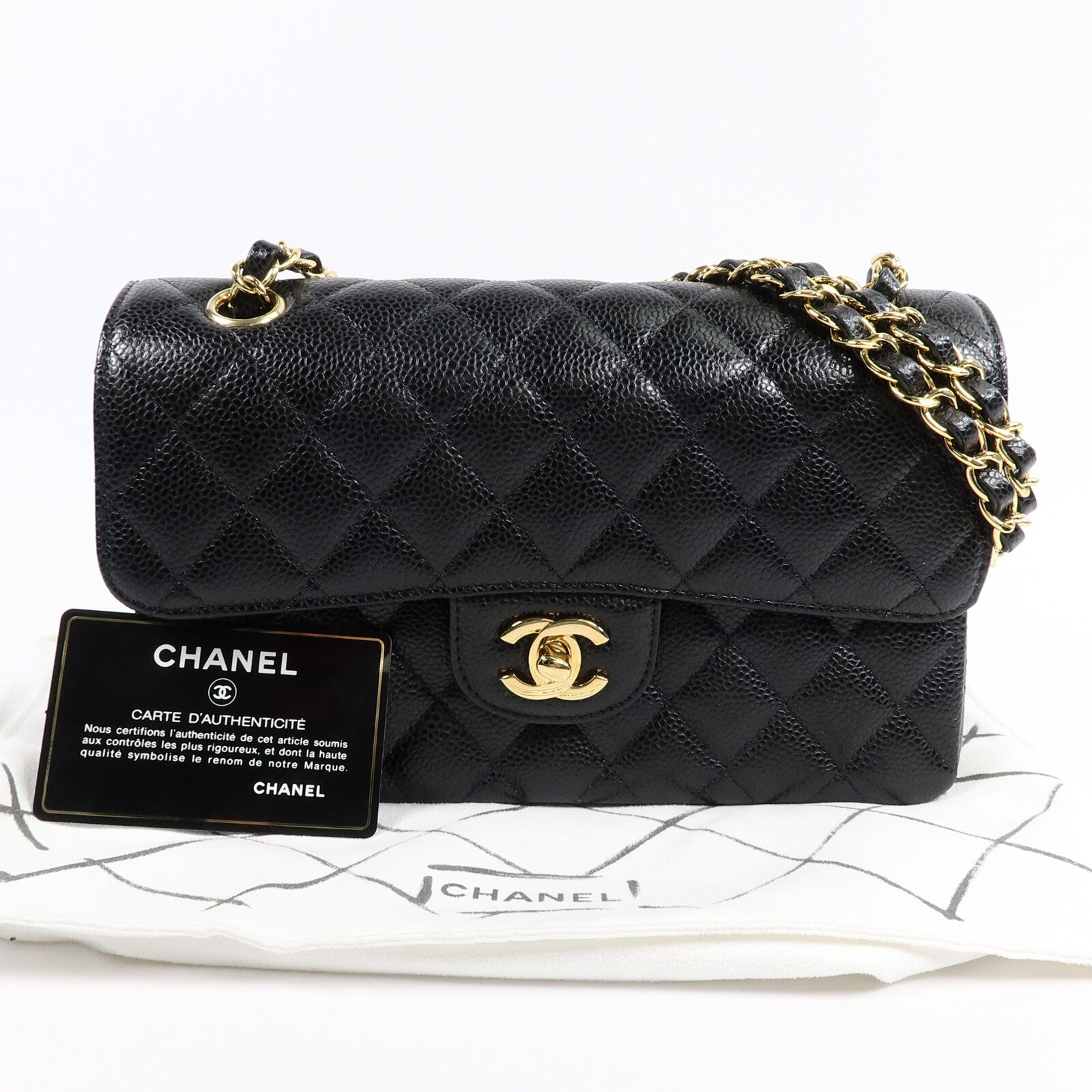 CHANEL 牛皮皮革Classic 23鏈帶肩背袋
