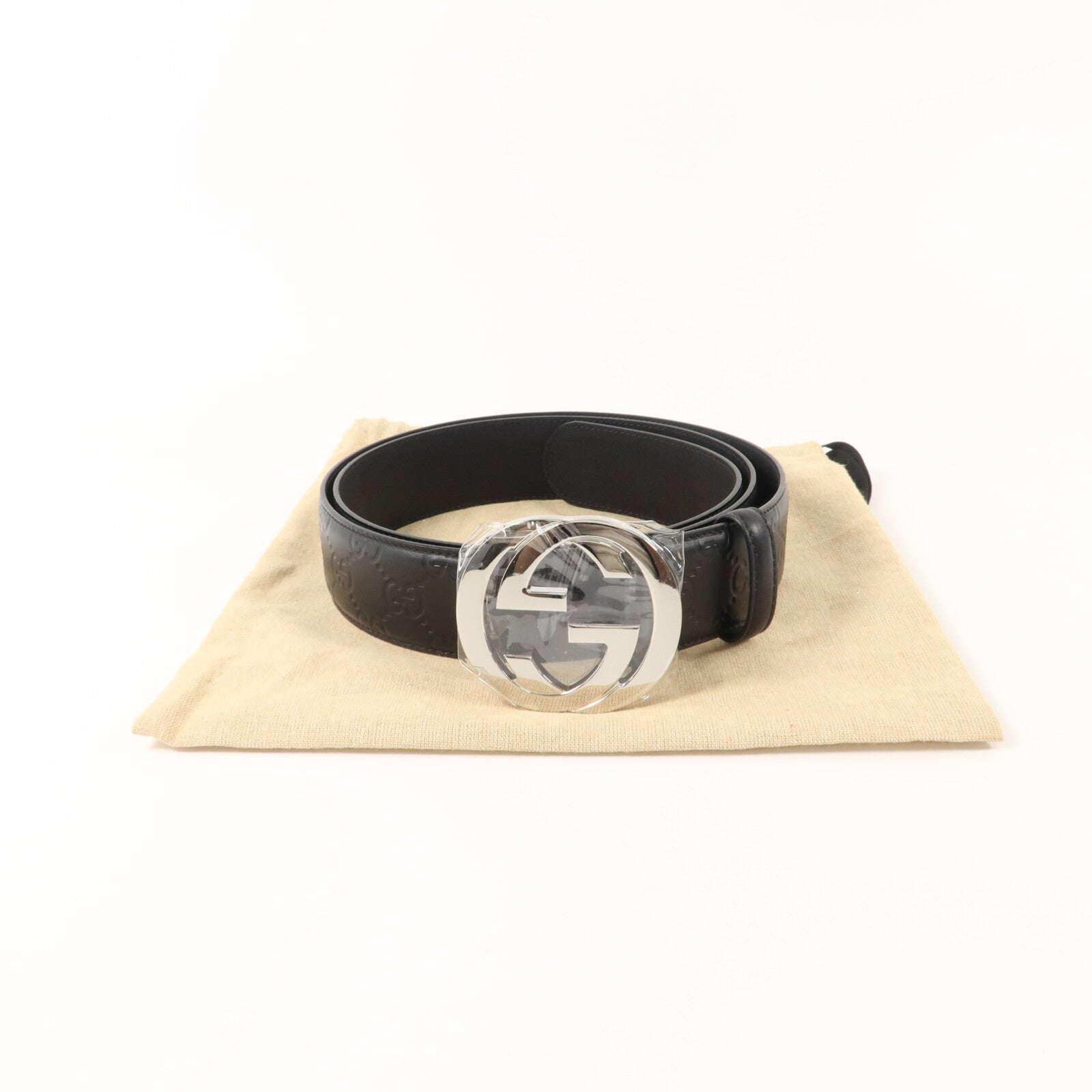 GUCCI 牛皮皮革GG Signature Belt 115cm皮帶