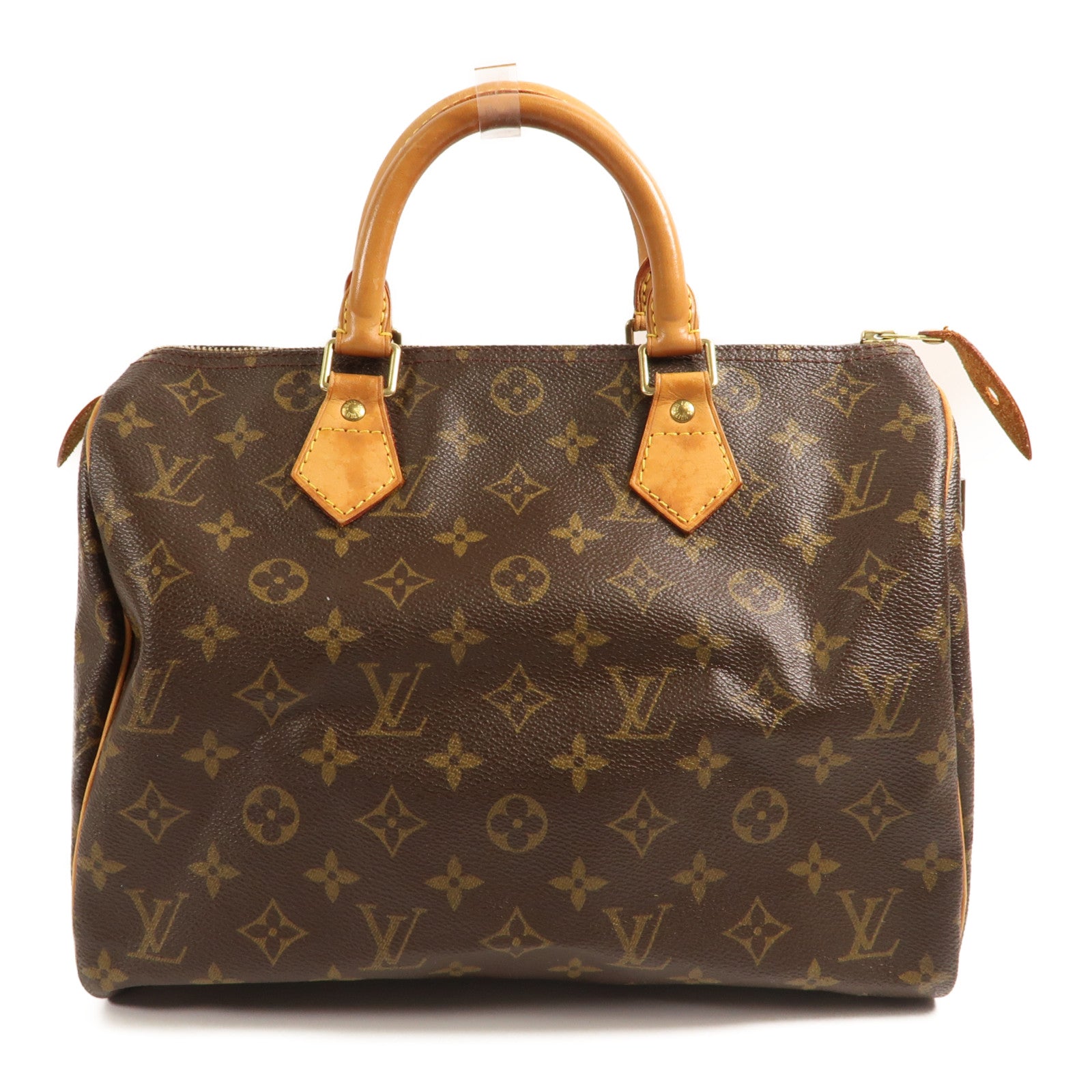 LOUIS VUITTON Monogram Speedy 30金扣手挽袋棕色